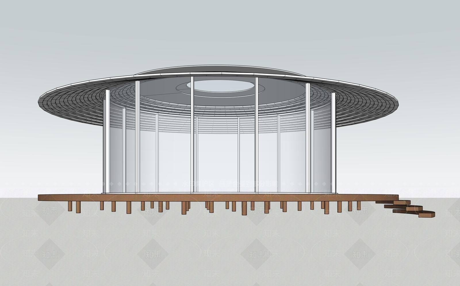 现代主义小公建SU模型下载【ID:1232230837】