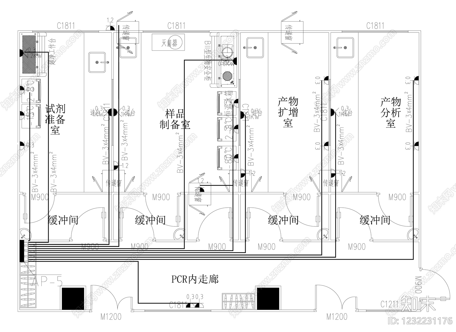 实验室cad施工图下载【ID:1232231176】