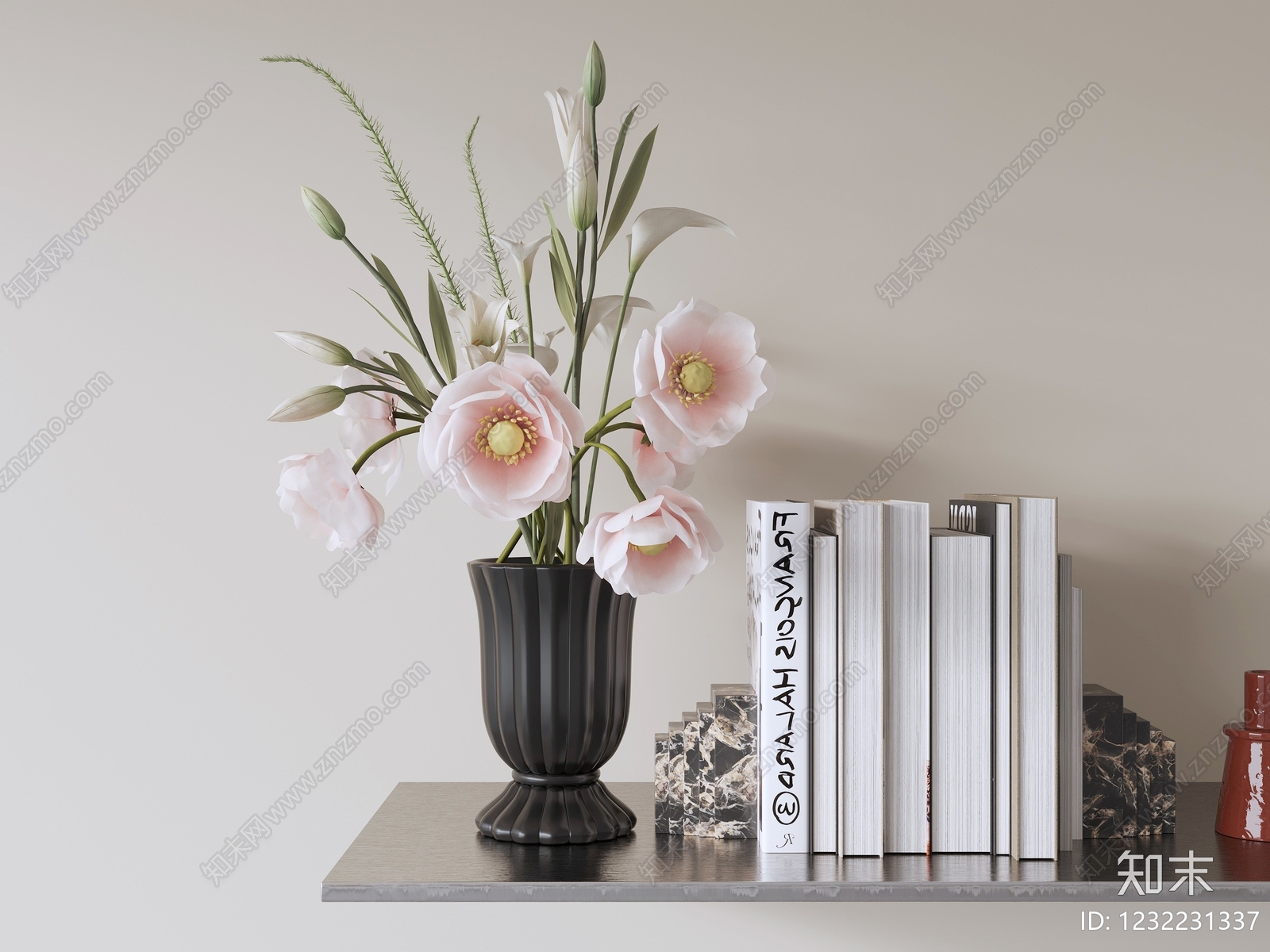 现代简约花艺3D模型下载【ID:1232231337】
