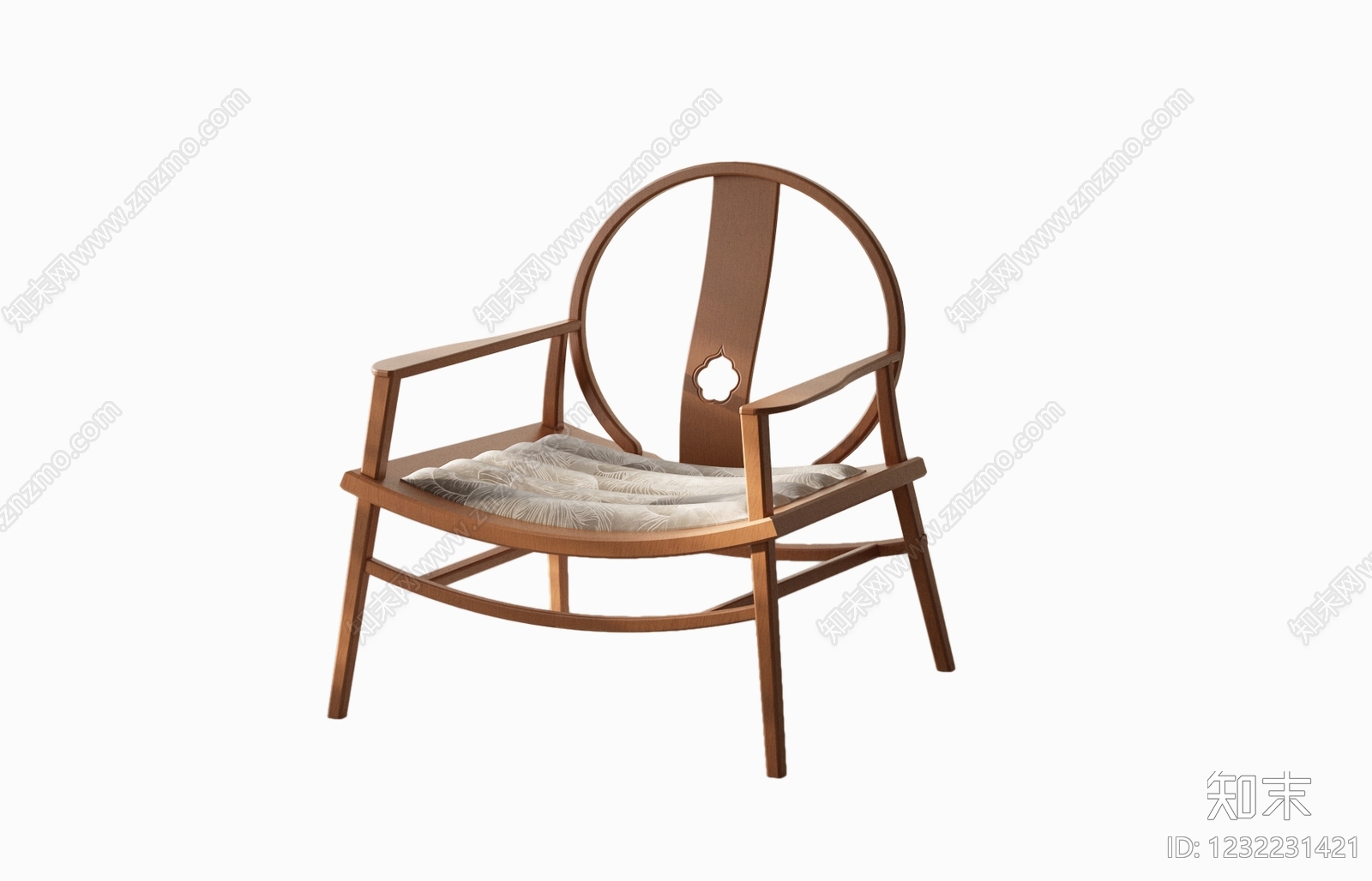 新中式休闲椅3D模型下载【ID:1232231421】