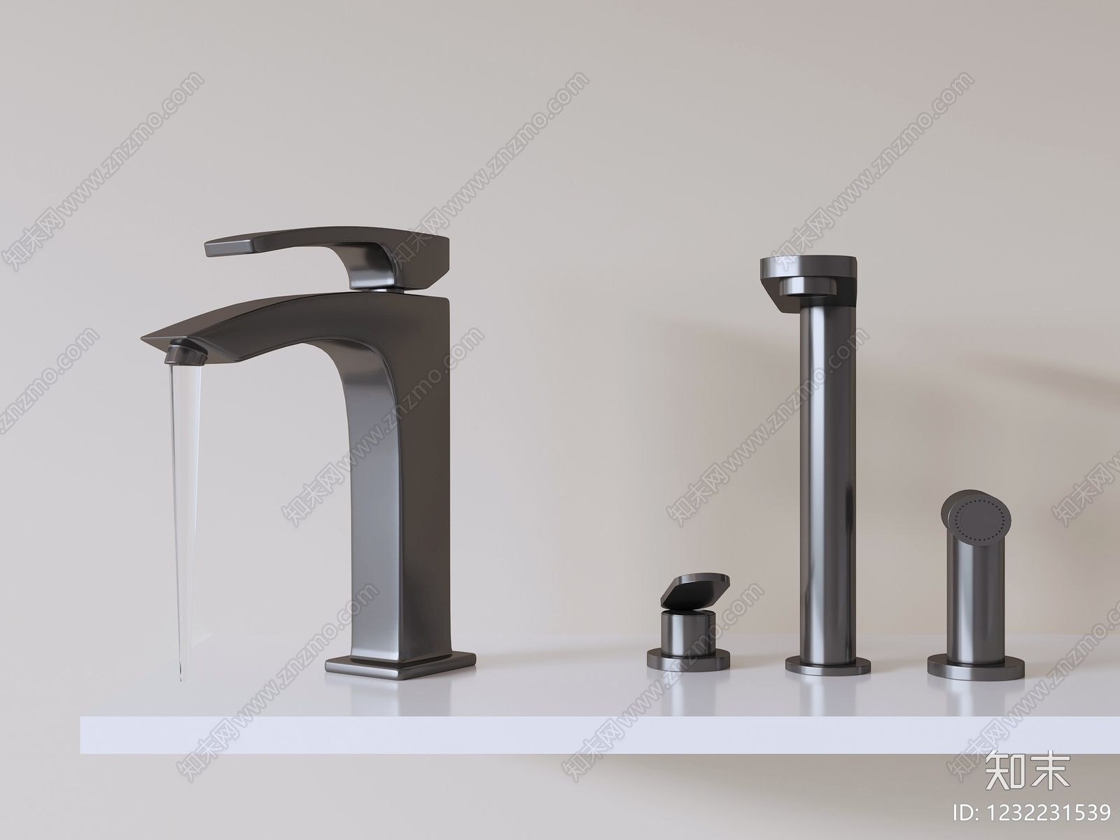 极简水龙头3D模型下载【ID:1232231539】