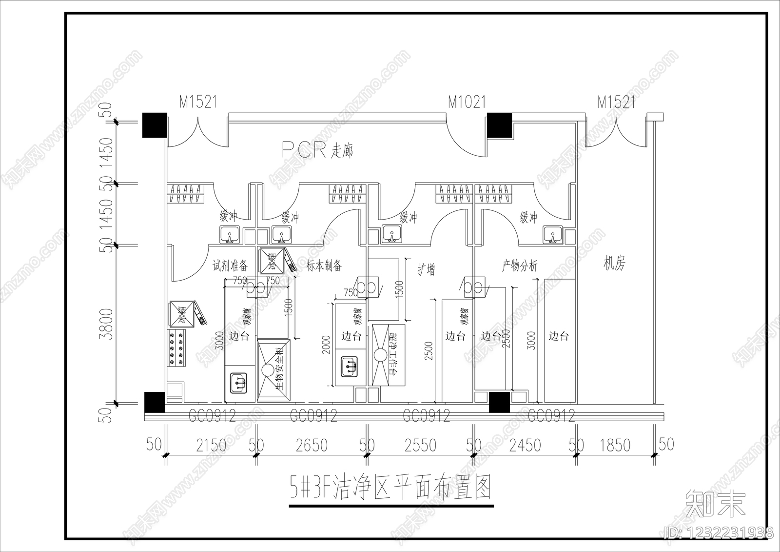 实验室cad施工图下载【ID:1232231938】