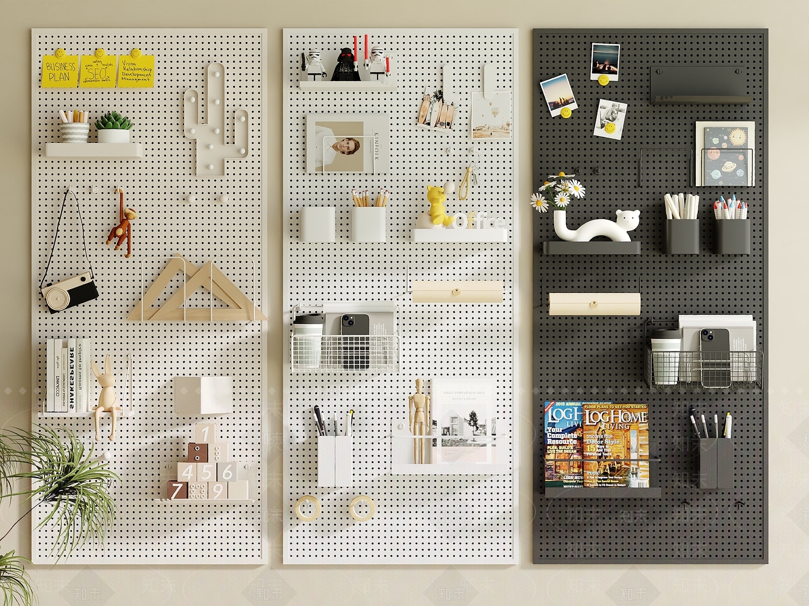 现代简约办公用品3D模型下载【ID:1232232102】