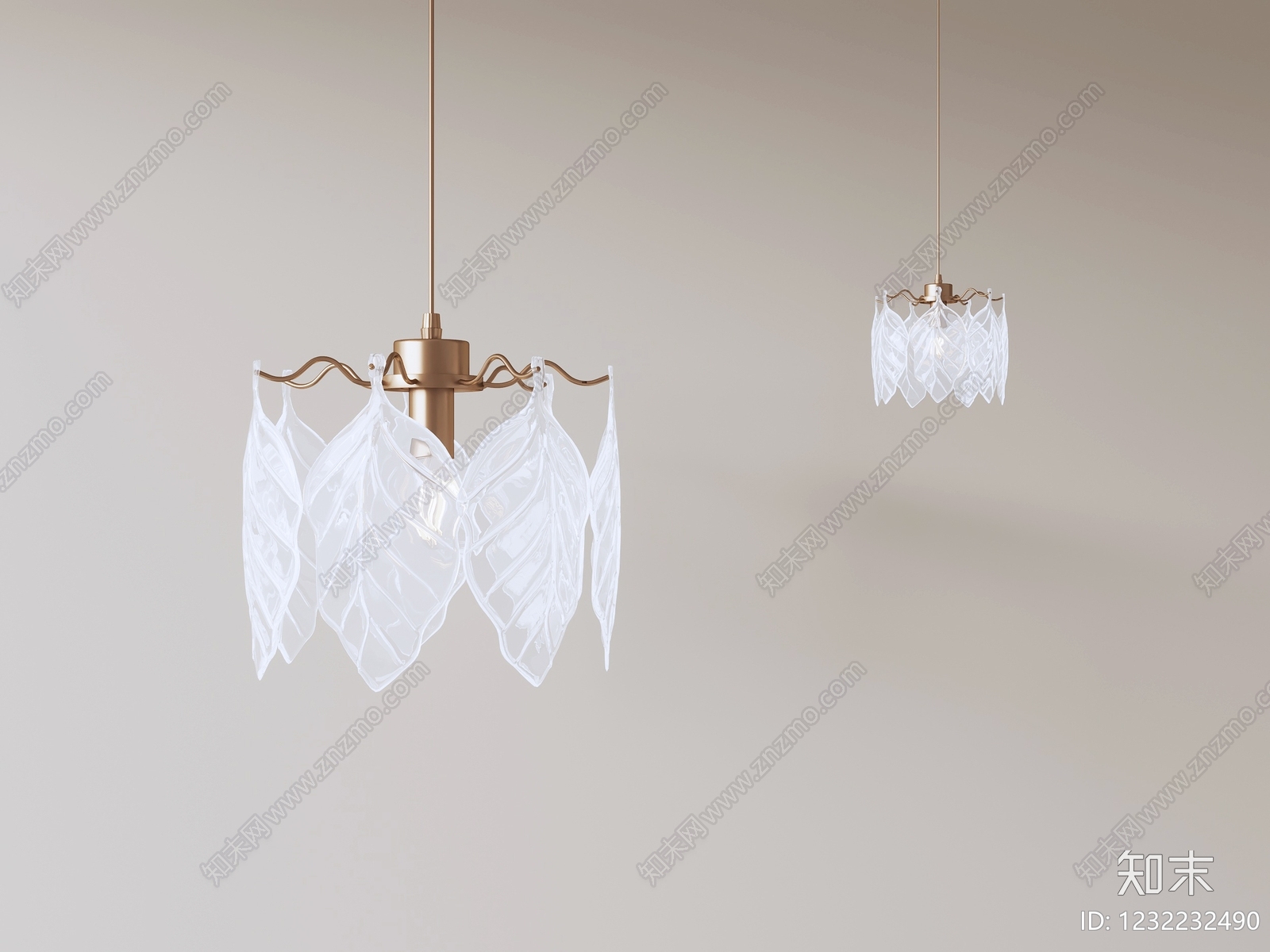 轻奢小吊灯3D模型下载【ID:1232232490】