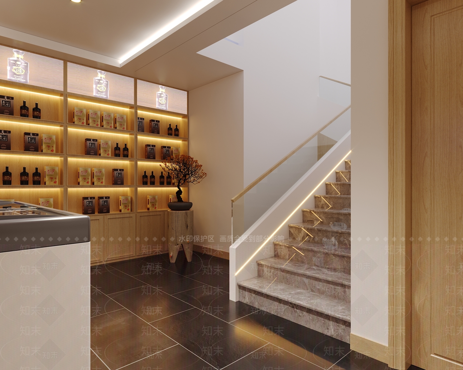 新中式茶叶店3D模型下载【ID:1232232662】