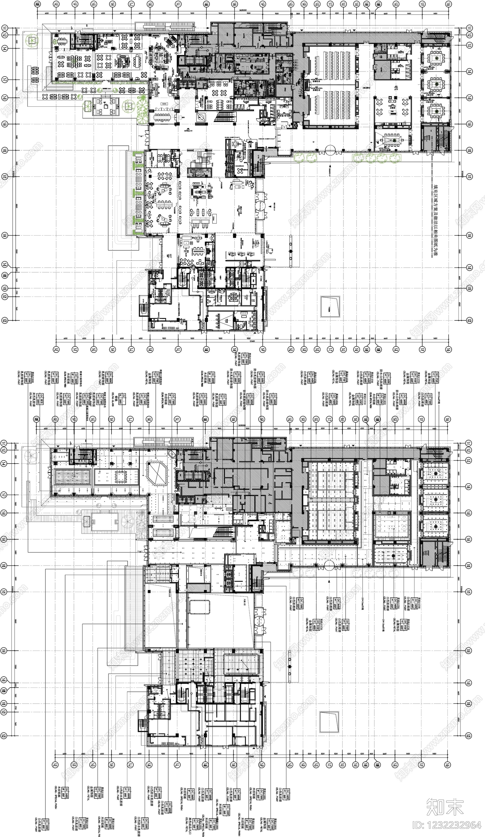 中餐厅cad施工图下载【ID:1232232964】