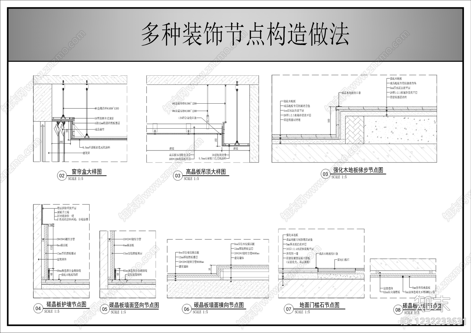 墙面节点CAD图纸