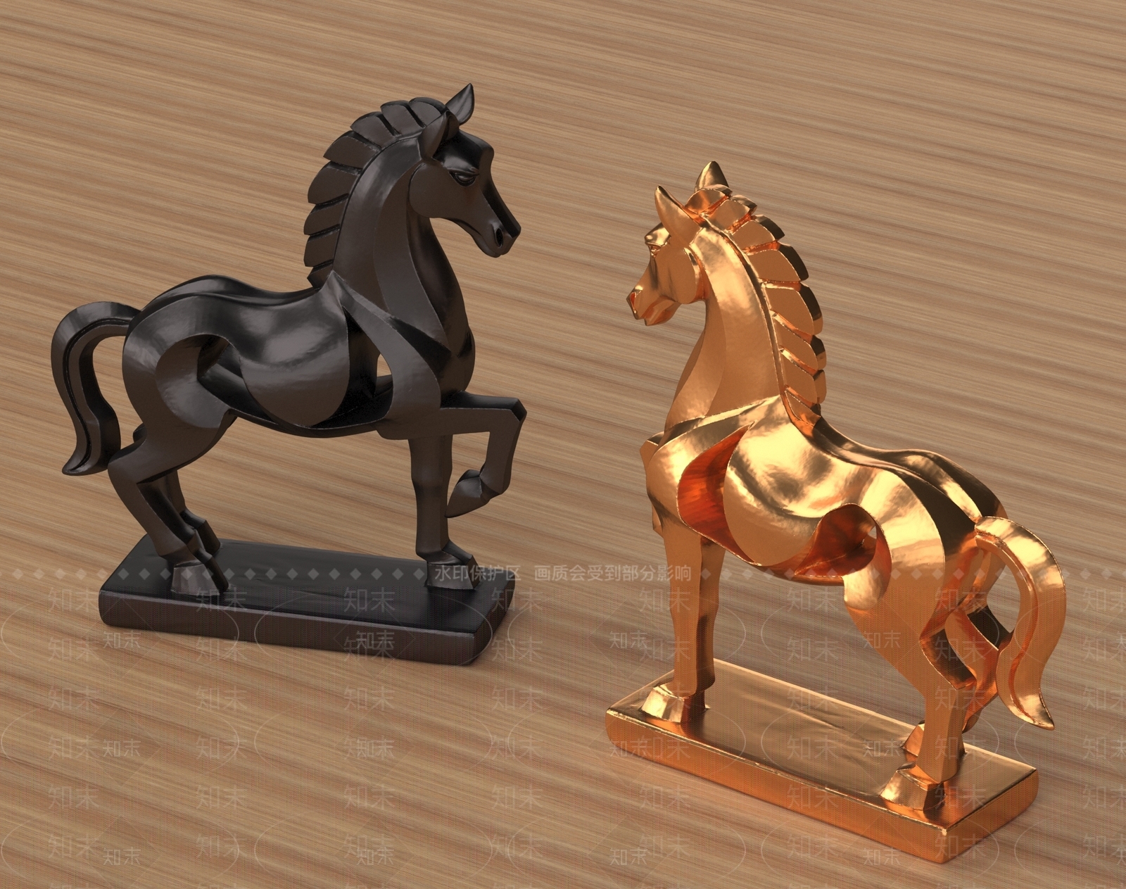 轻奢雕塑摆件3D模型下载【ID:1232234401】