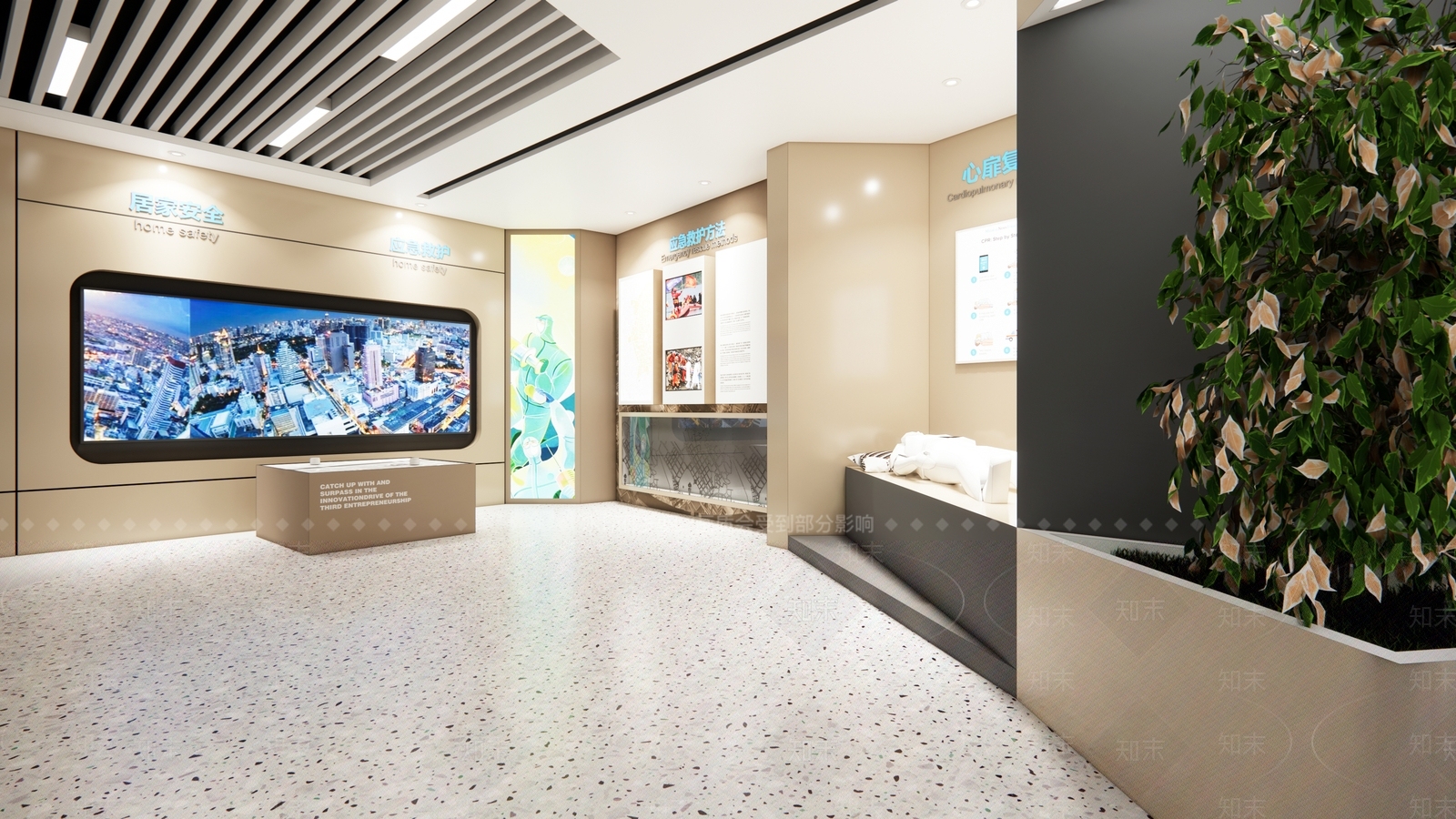 现代医疗展厅SU模型下载【ID:1232236228】