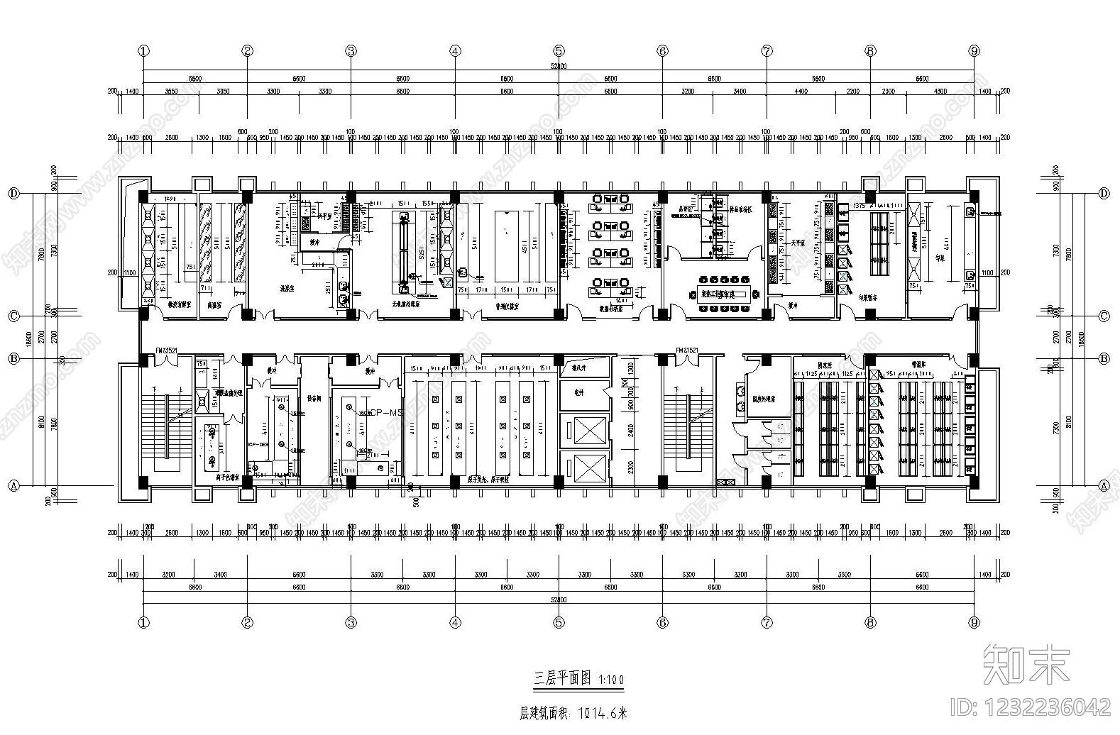 实验室cad施工图下载【ID:1232236042】