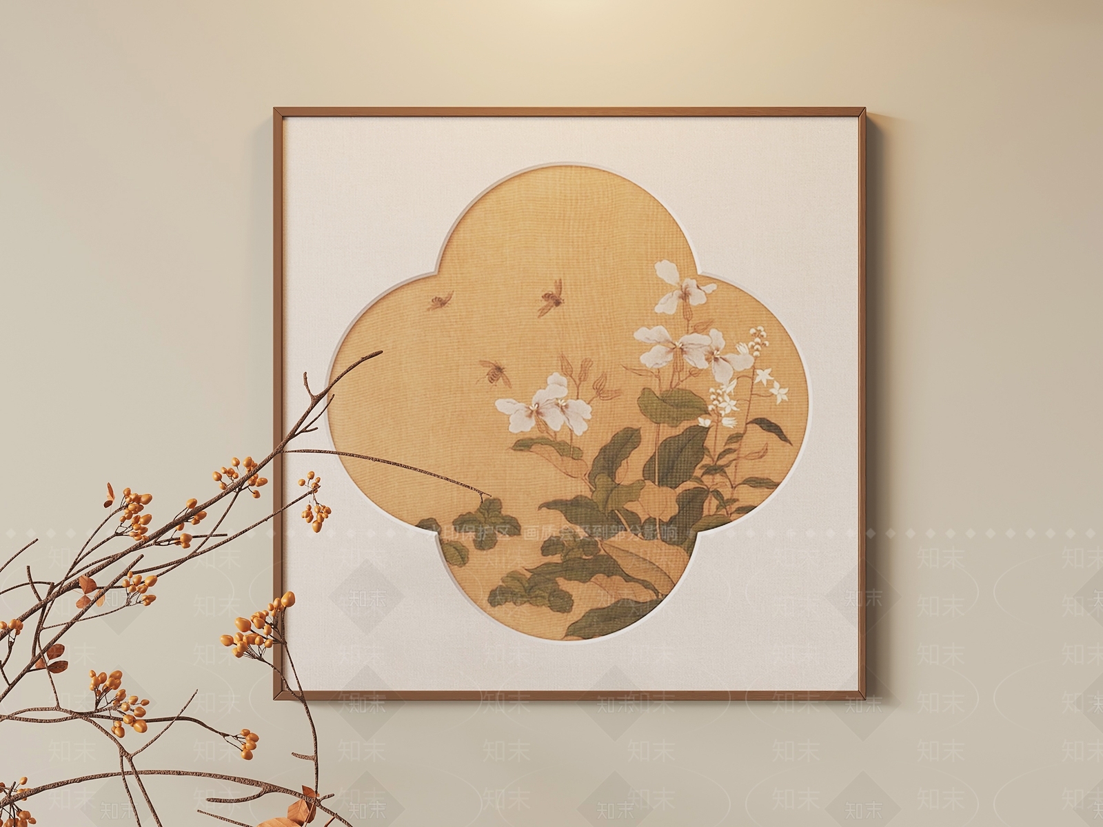 新中式宋式挂画3D模型下载【ID:1232236296】