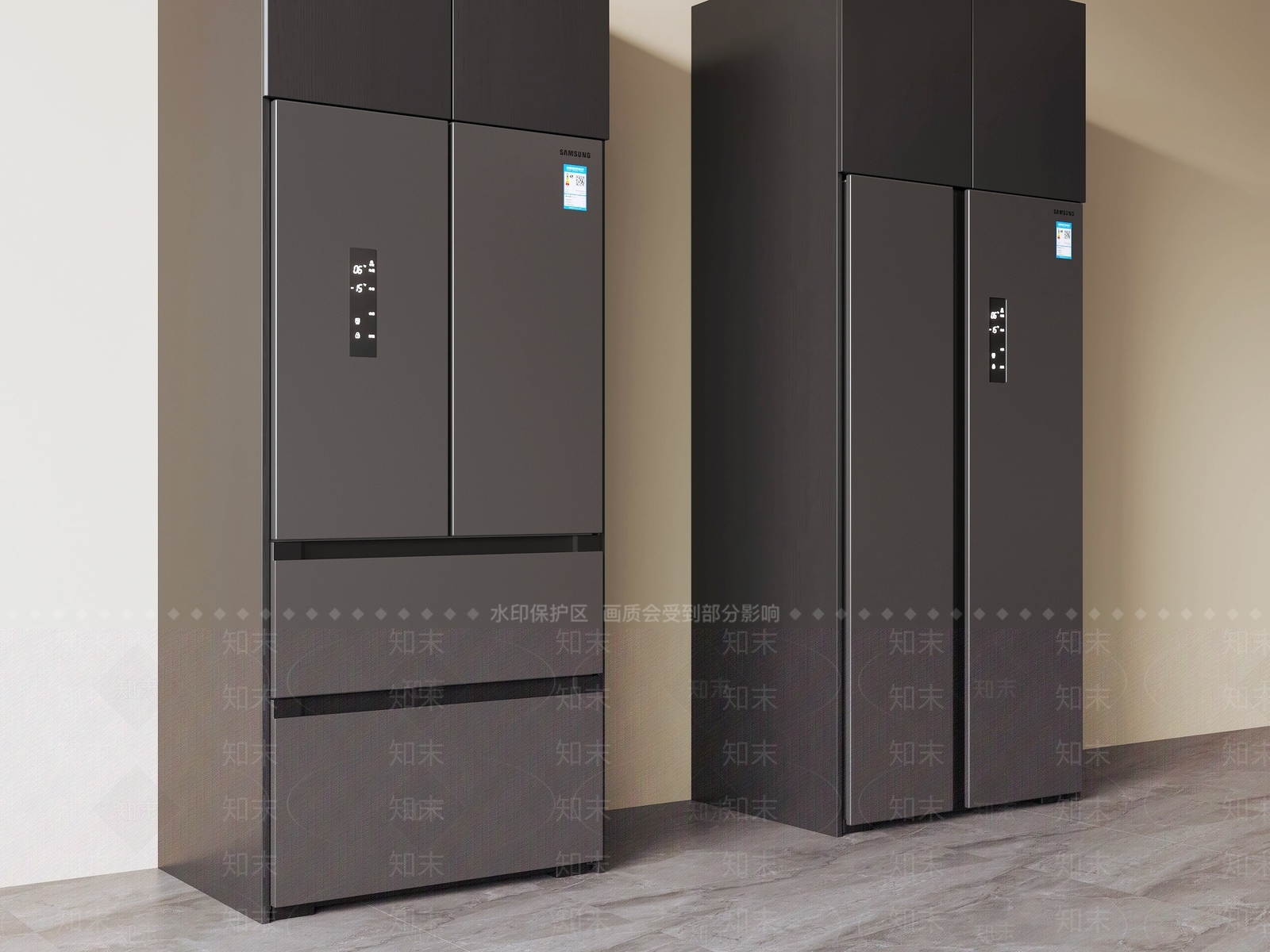 意式极简冰箱3D模型下载【ID:1232237231】