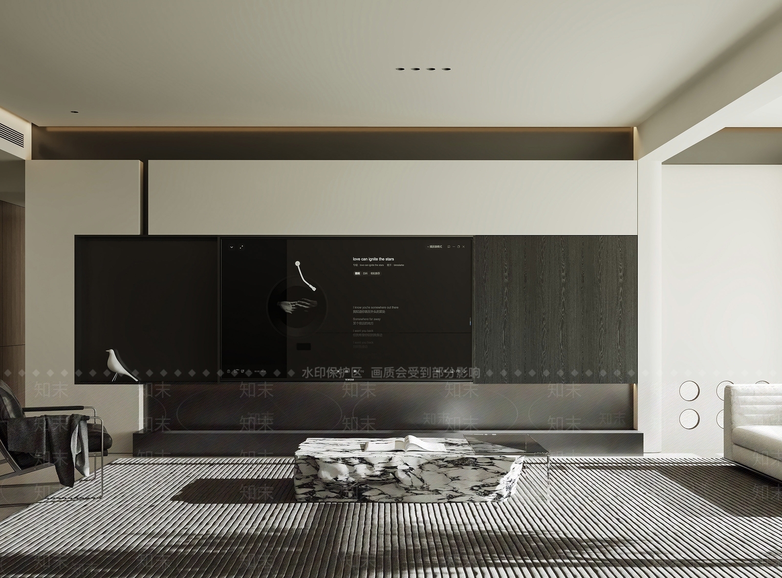 意式极简家居客厅3D模型下载【ID:1232237329】