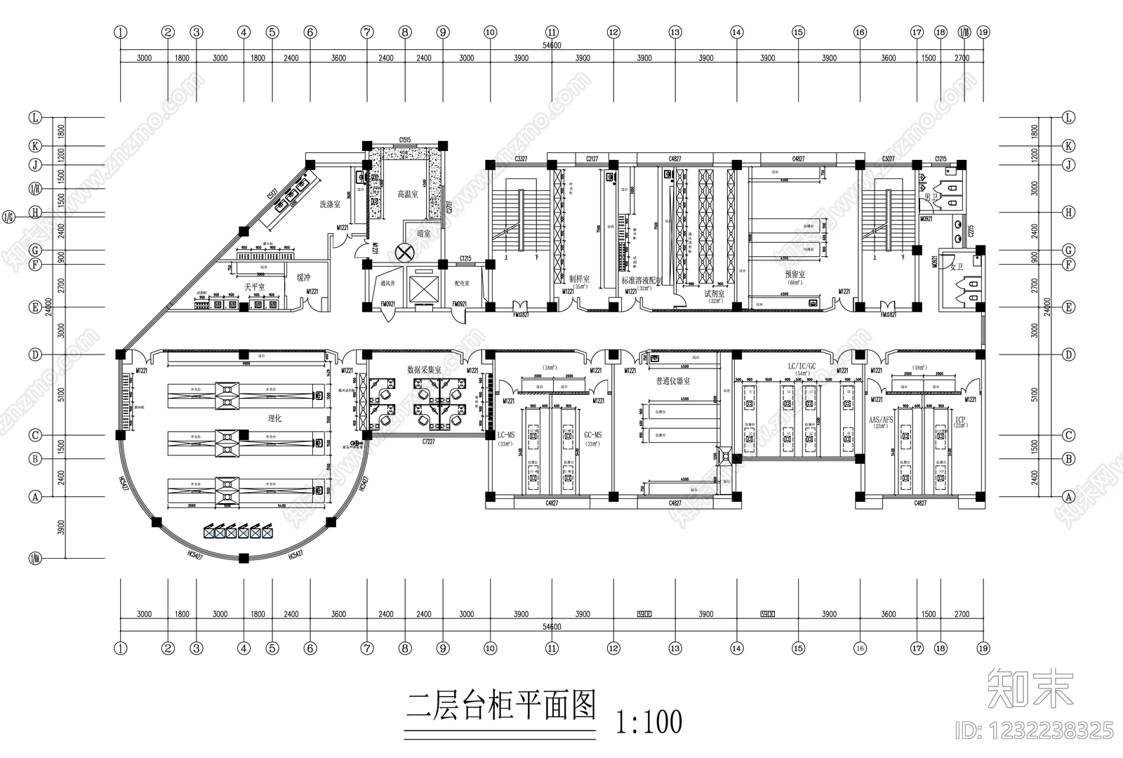 实验室cad施工图下载【ID:1232238325】