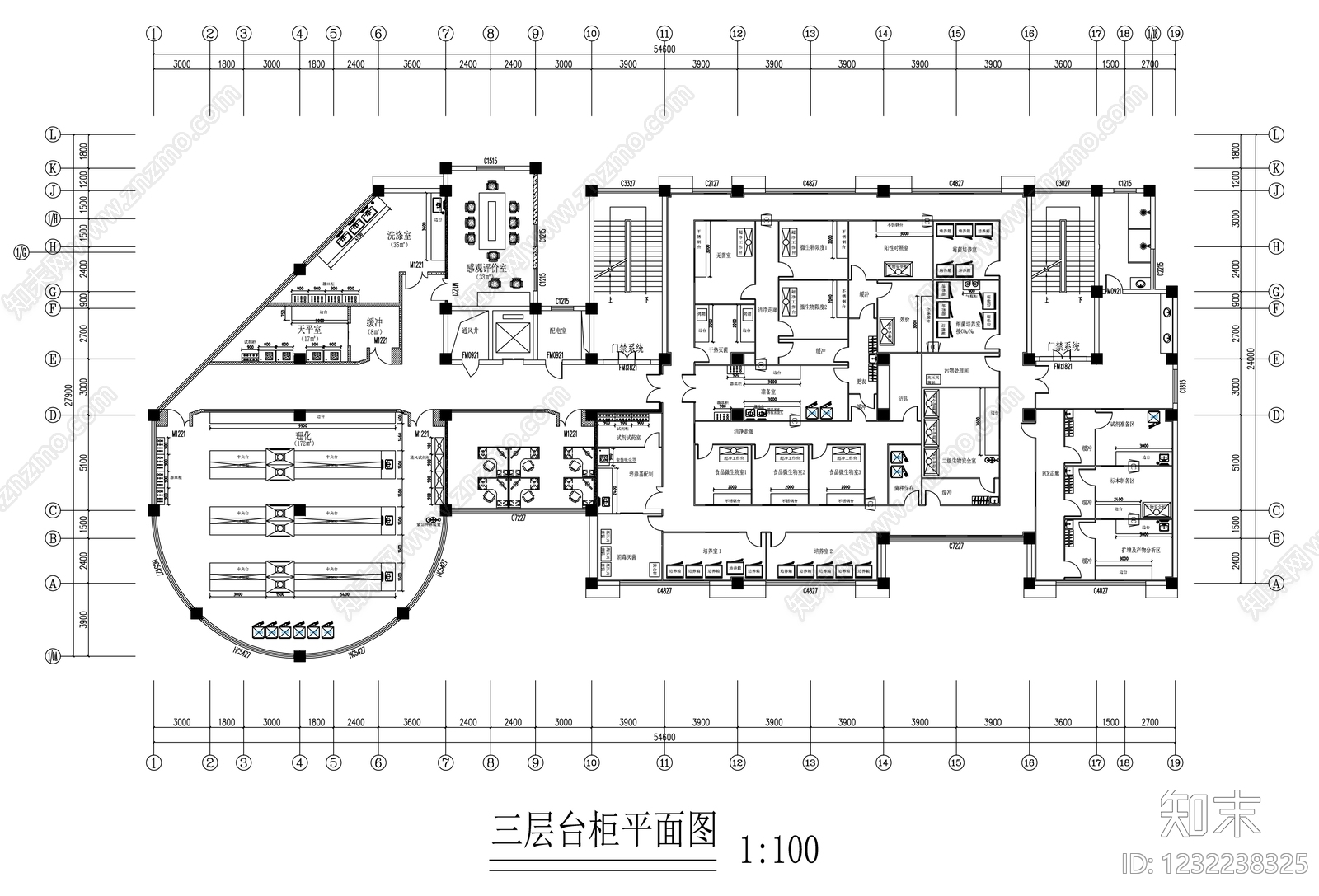 实验室cad施工图下载【ID:1232238325】