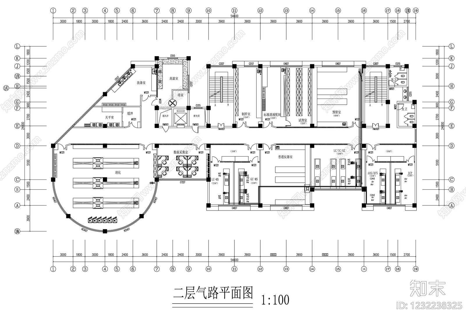 实验室cad施工图下载【ID:1232238325】