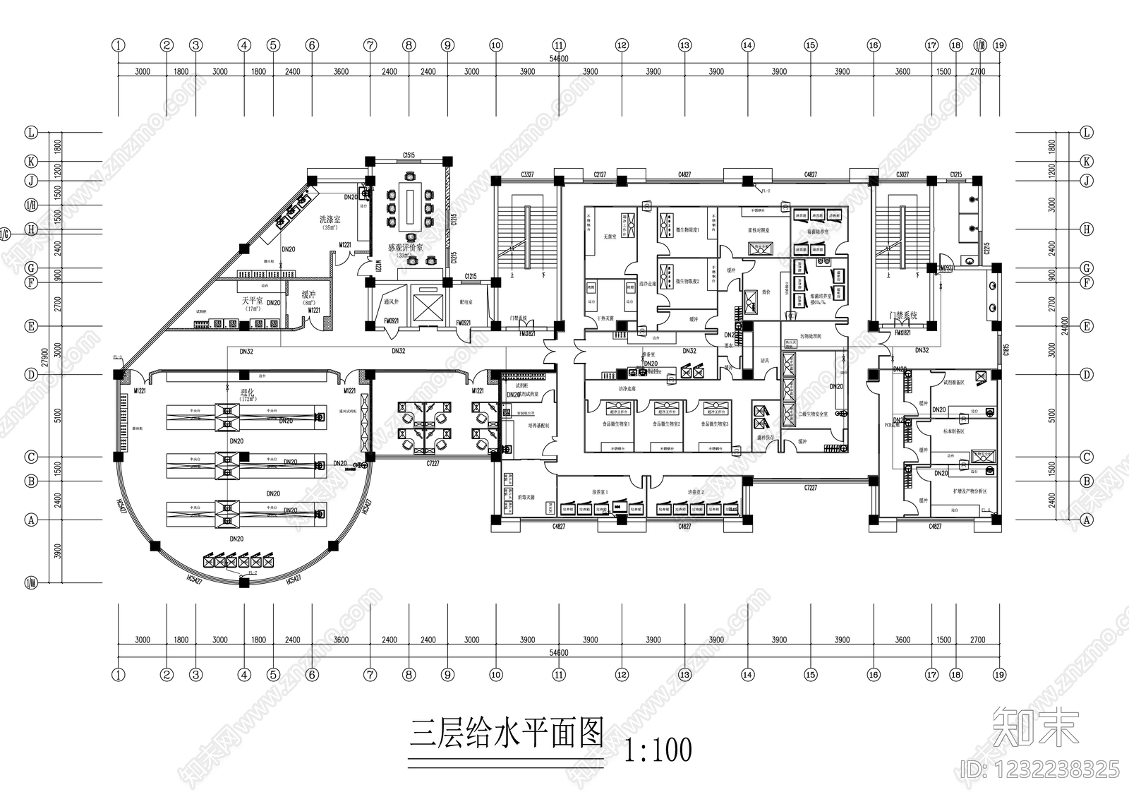 实验室cad施工图下载【ID:1232238325】