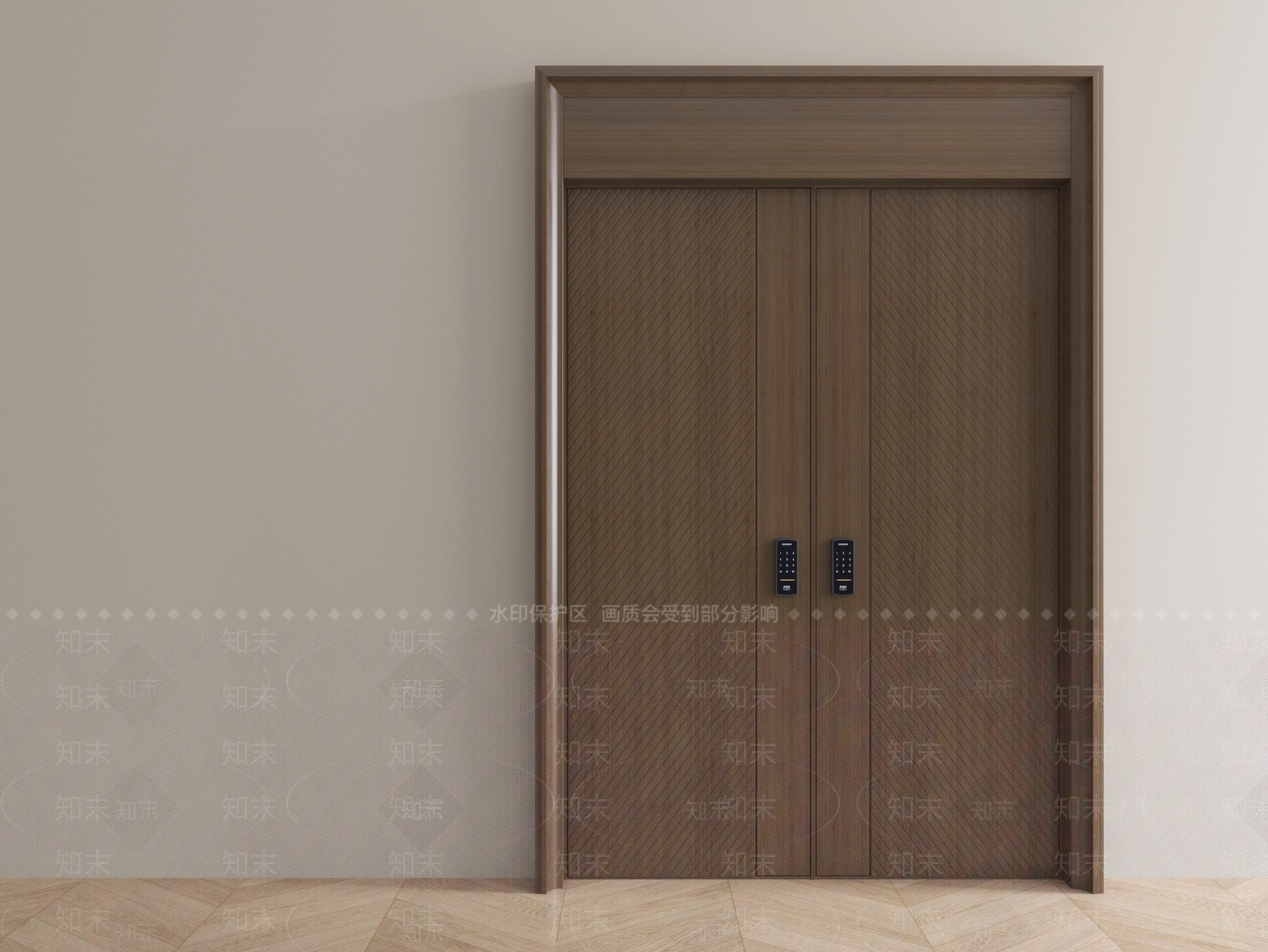 新中式双开门3D模型下载【ID:1232238414】