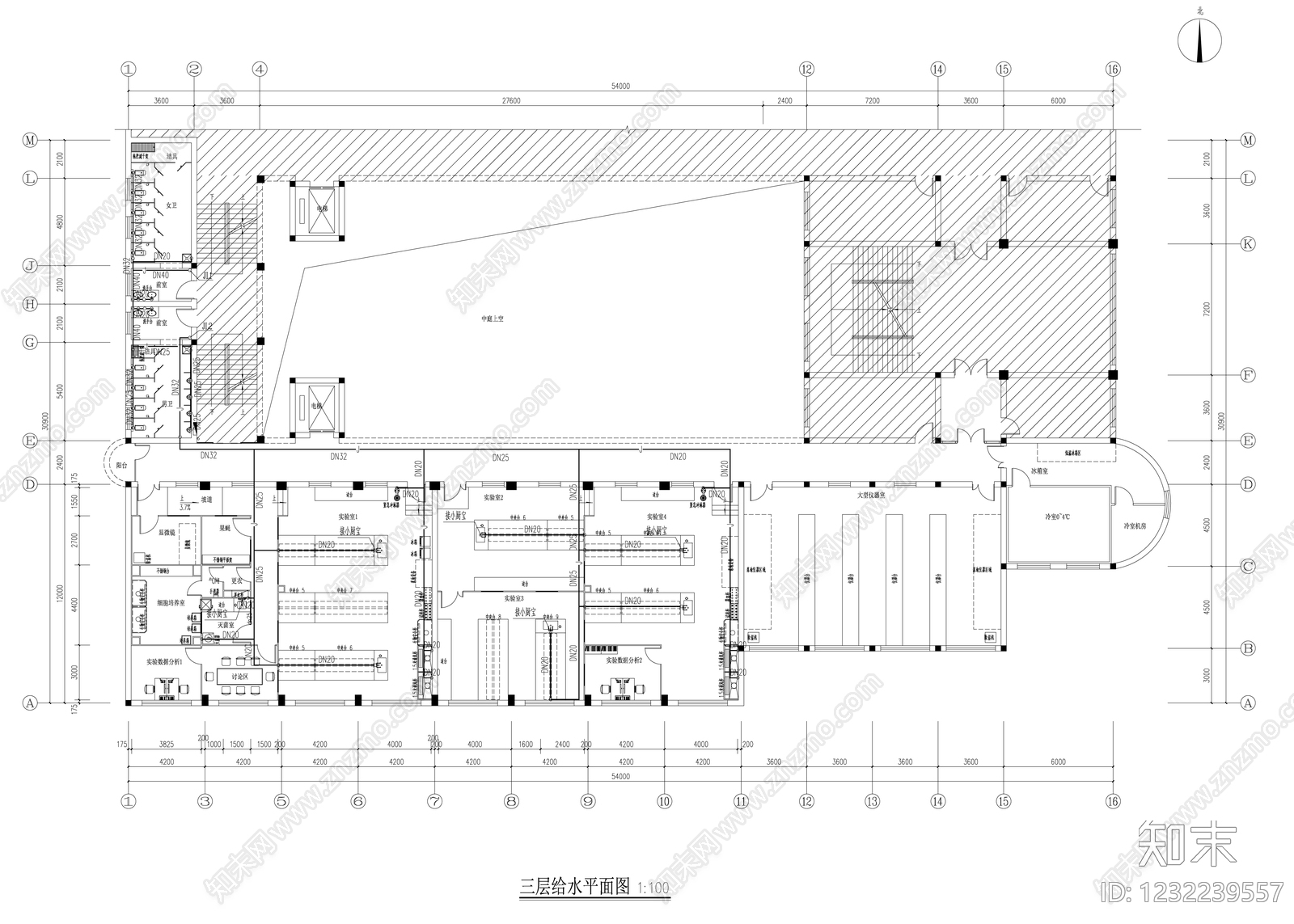 实验室cad施工图下载【ID:1232239557】