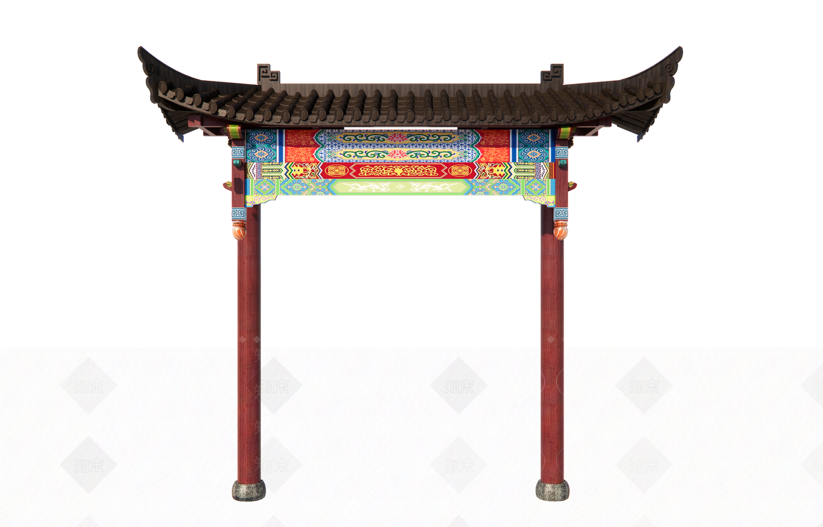 中式古建古建筑SU模型下载【ID:1232240032】