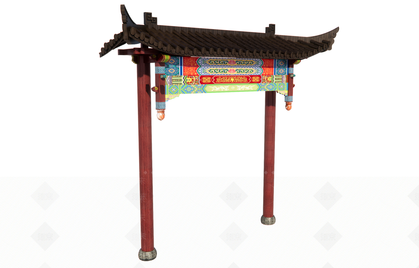 中式古建古建筑SU模型下载【ID:1232240032】