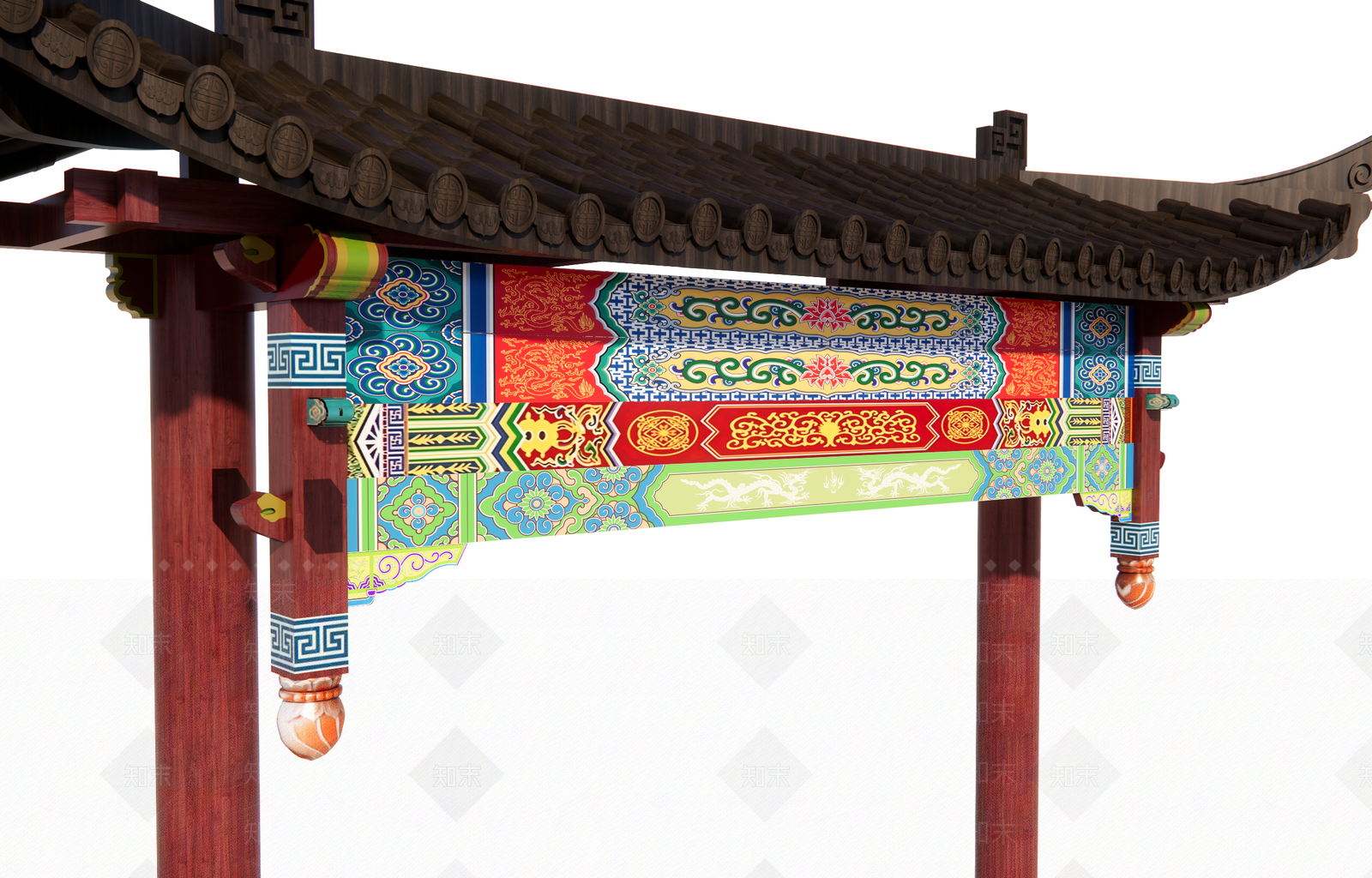 中式古建古建筑SU模型下载【ID:1232240032】