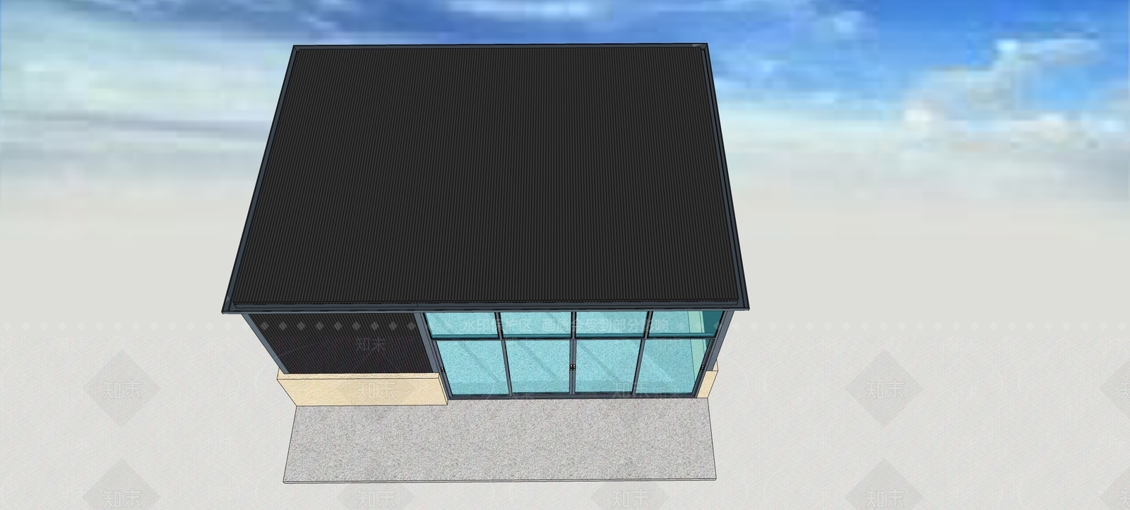现代主义小公建SU模型下载【ID:1232239790】