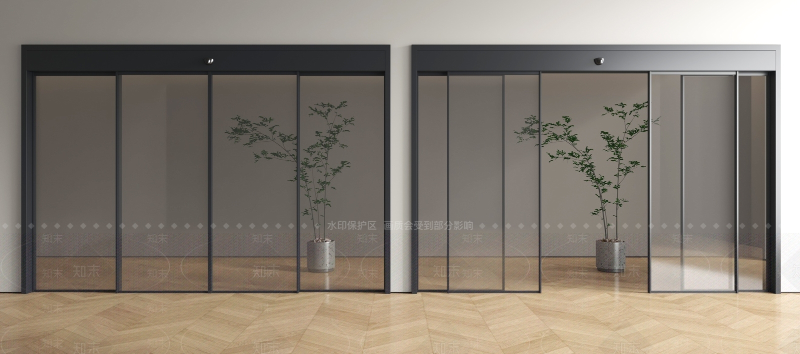 极简推拉门3D模型下载【ID:1232239834】
