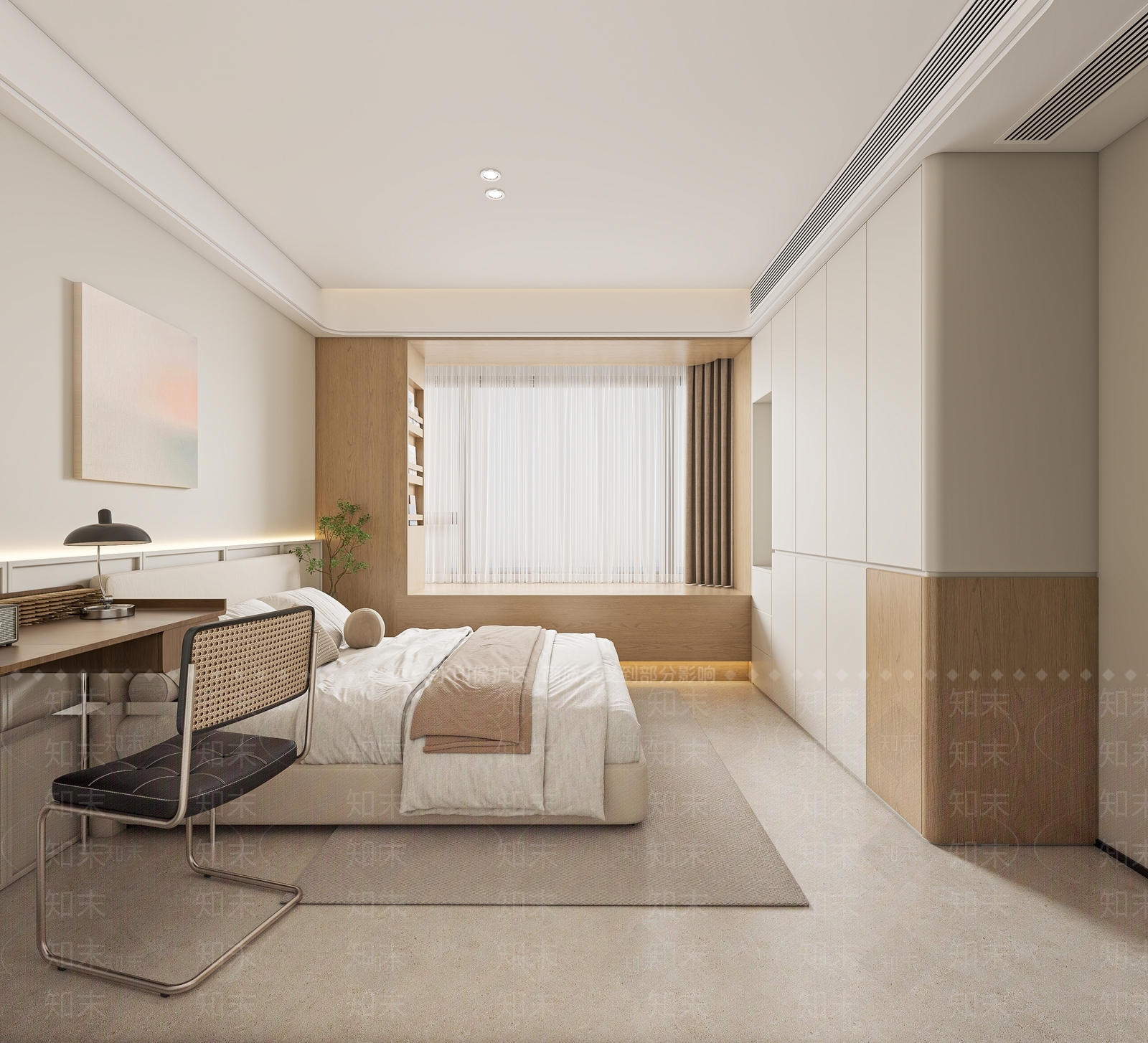 现代简约主卧3D模型下载【ID:1232241433】