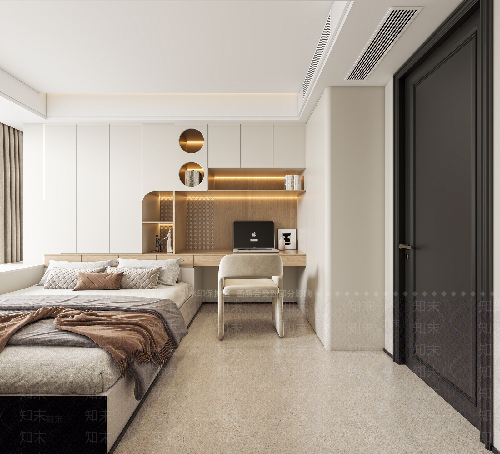 现代简约主卧3D模型下载【ID:1232241433】