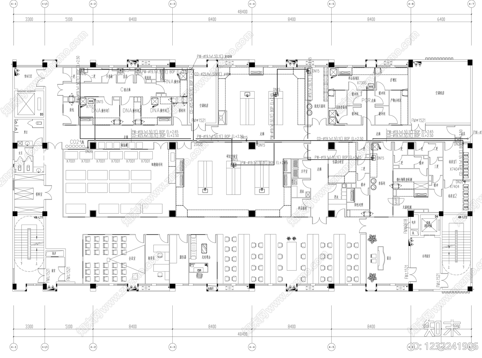 实验室cad施工图下载【ID:1232241906】