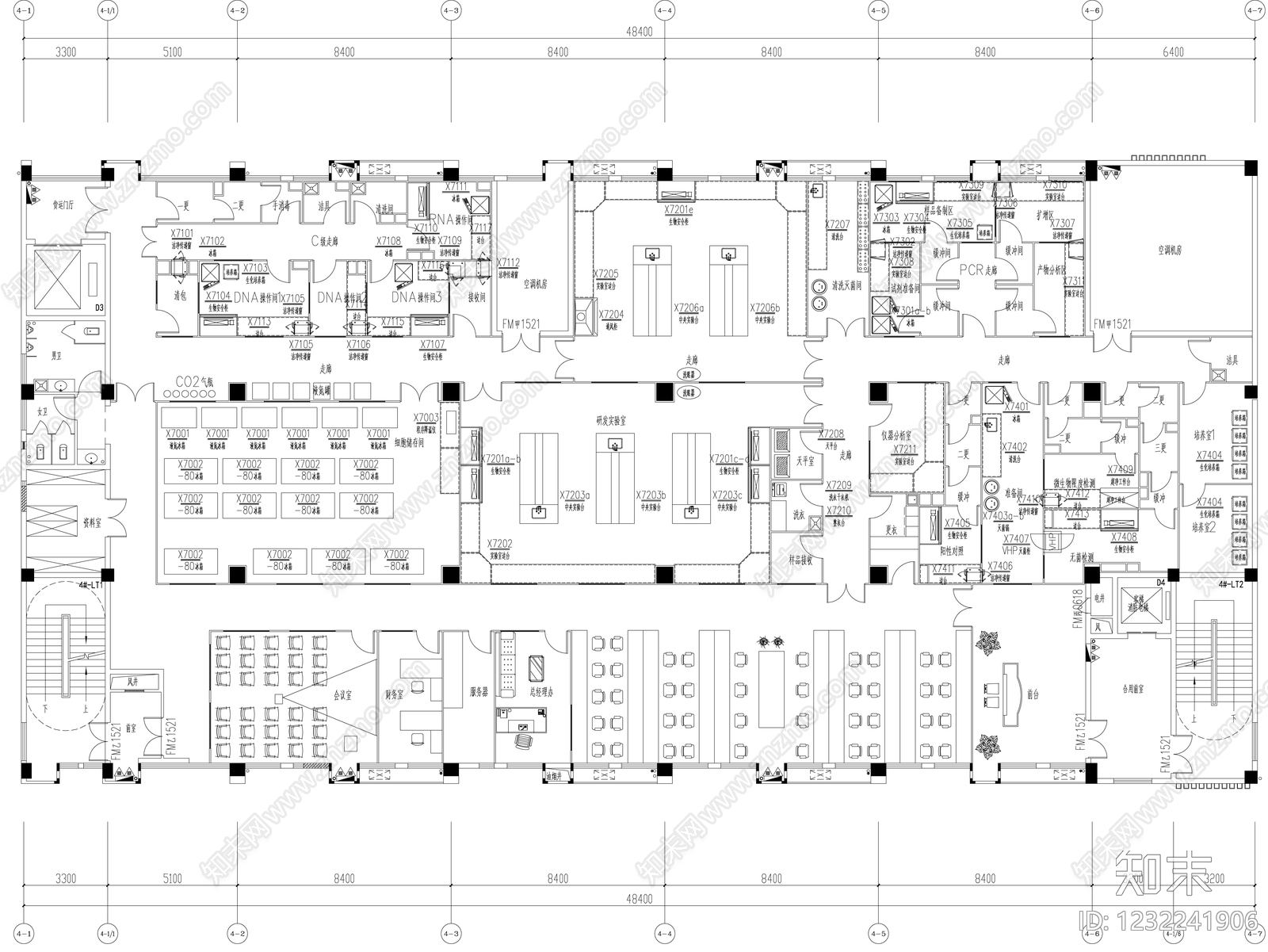 实验室cad施工图下载【ID:1232241906】
