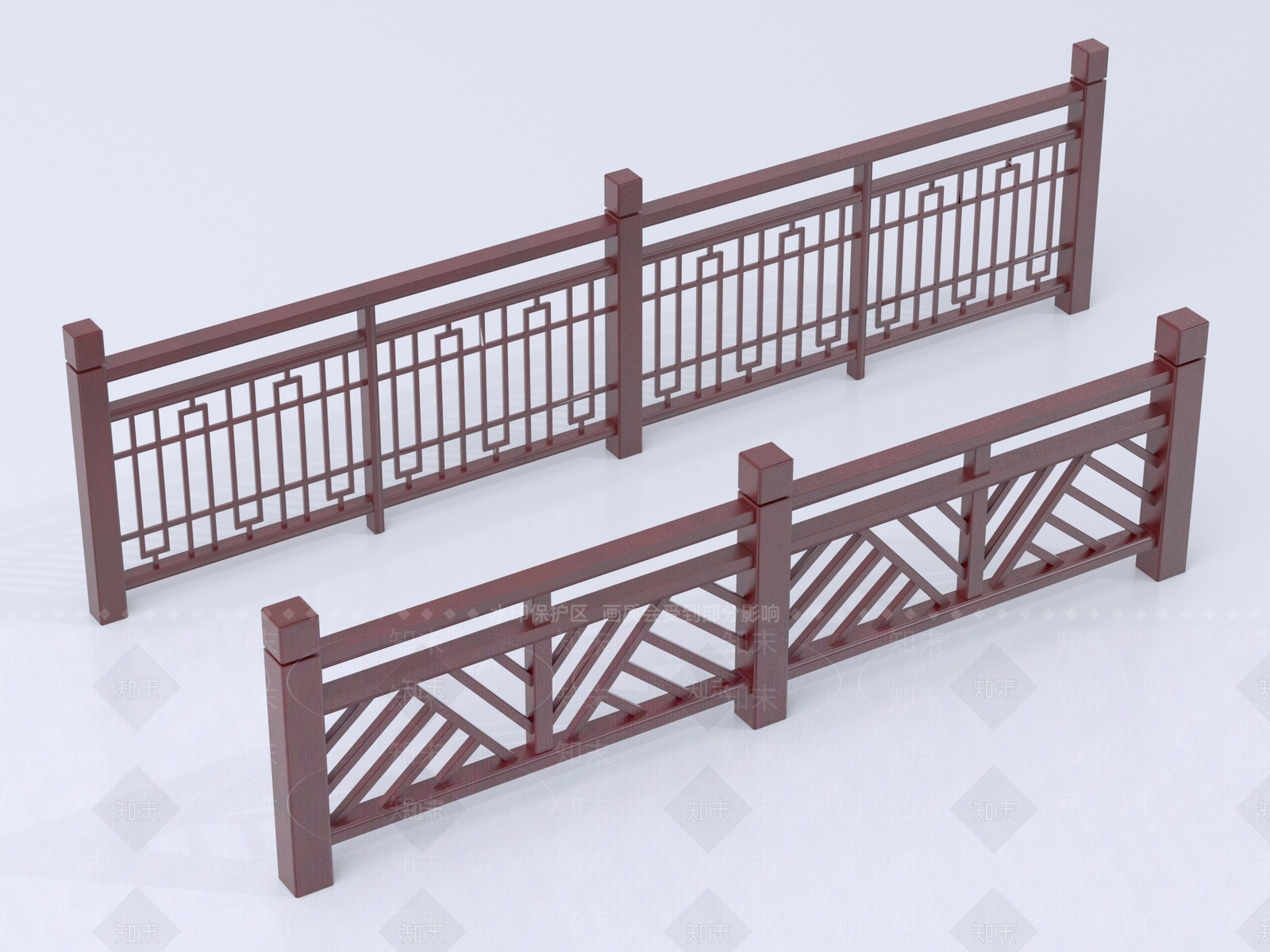 新中式栏杆3D模型下载【ID:1232242711】