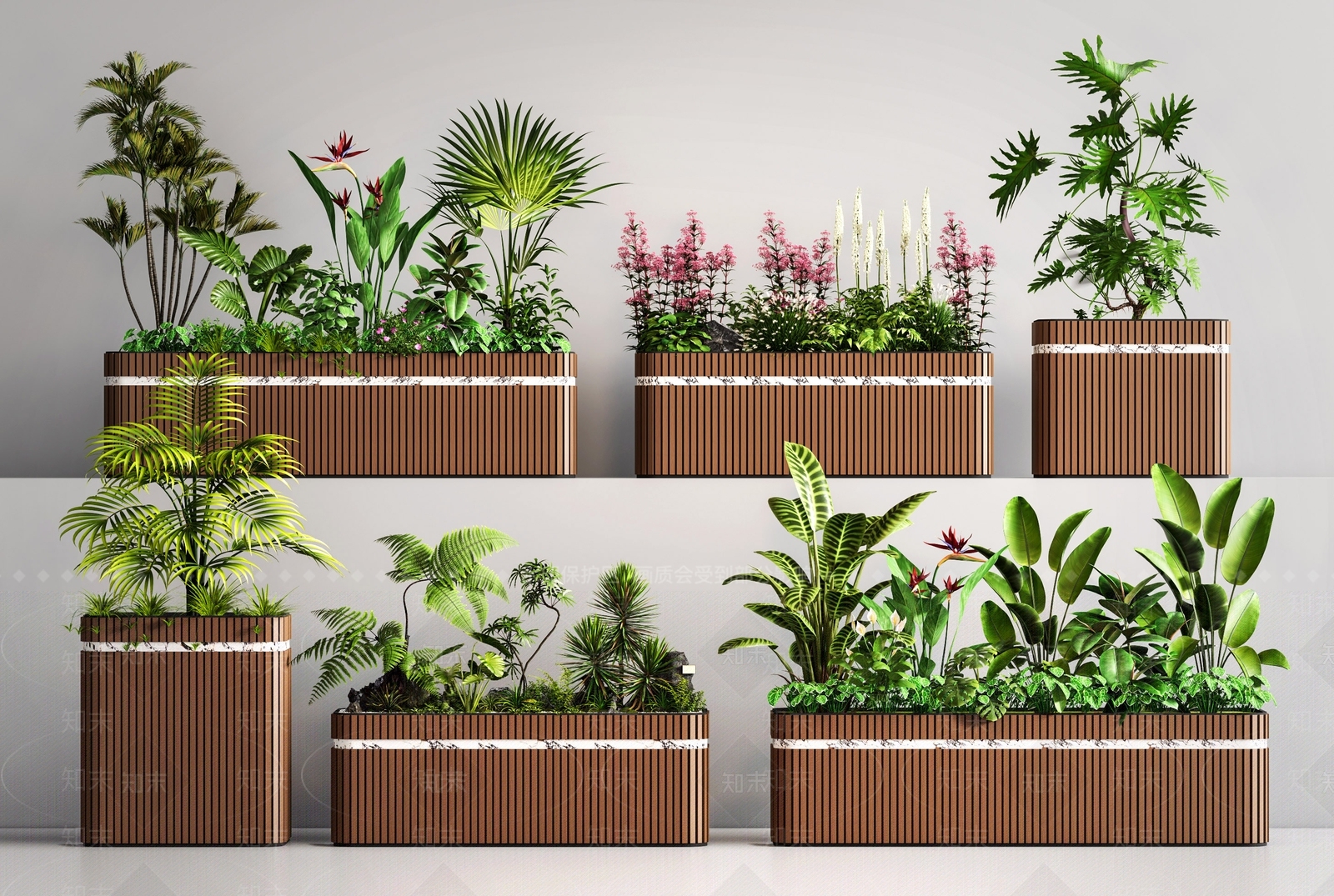 现代植物组合SU模型下载【ID:1232244870】