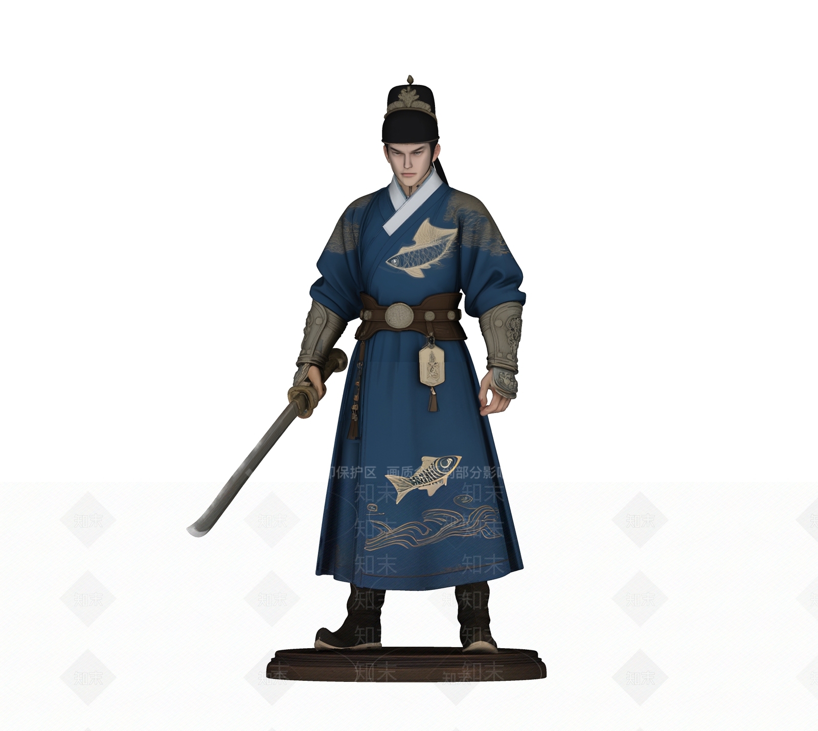 中式虚拟人物SU模型下载【ID:1232244940】