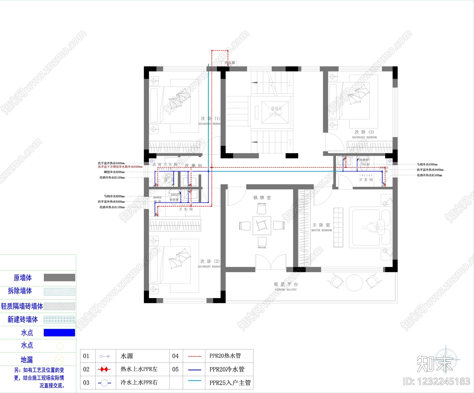 别墅cad施工图下载【ID:1232245183】