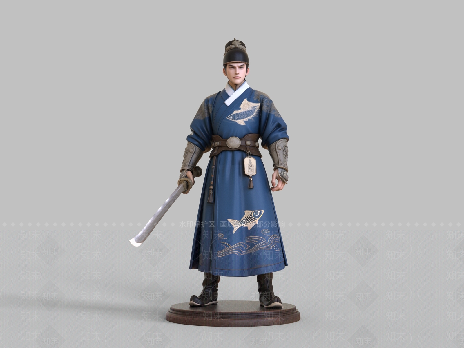 新中式虚拟人物3D模型下载【ID:1232245072】