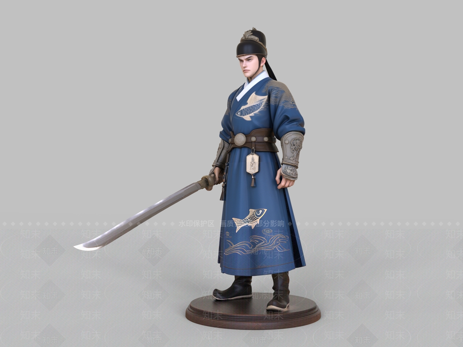 新中式虚拟人物3D模型下载【ID:1232245072】