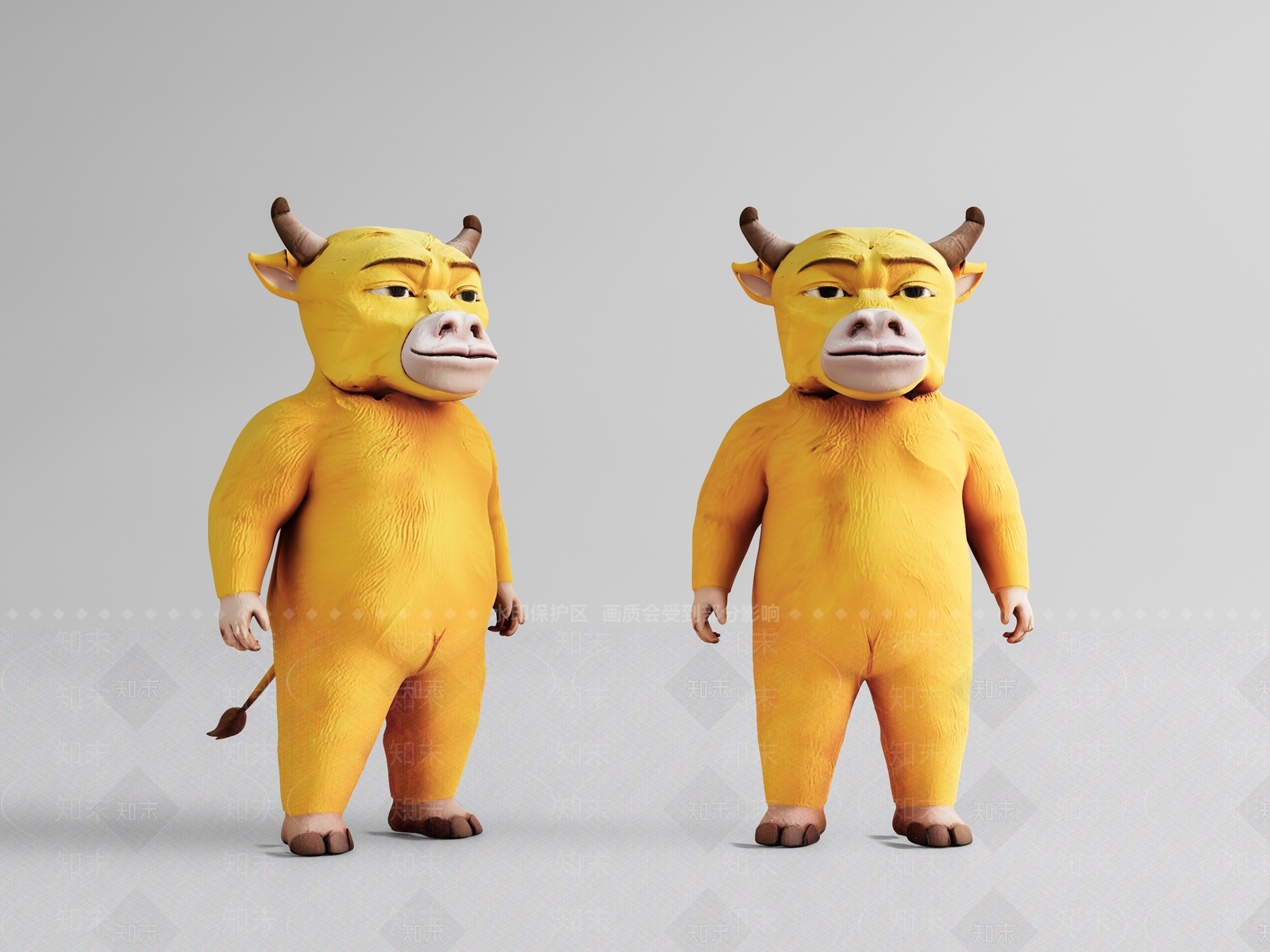 卡通雕塑摆件3D模型下载【ID:1232245019】