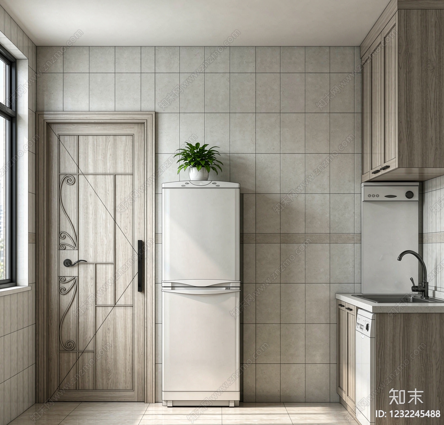 厨房cad施工图下载【ID:1232245488】