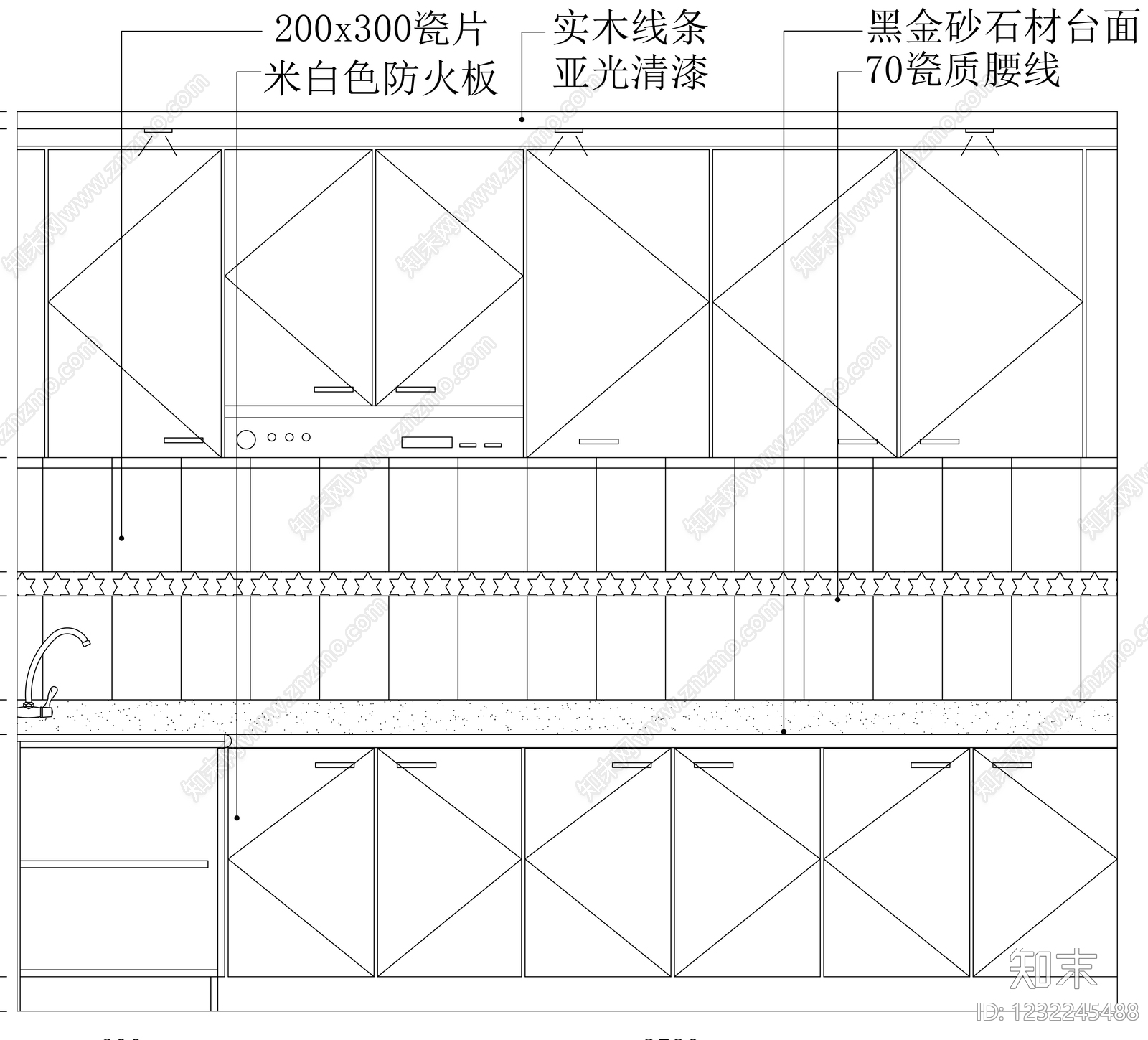 厨房cad施工图下载【ID:1232245488】