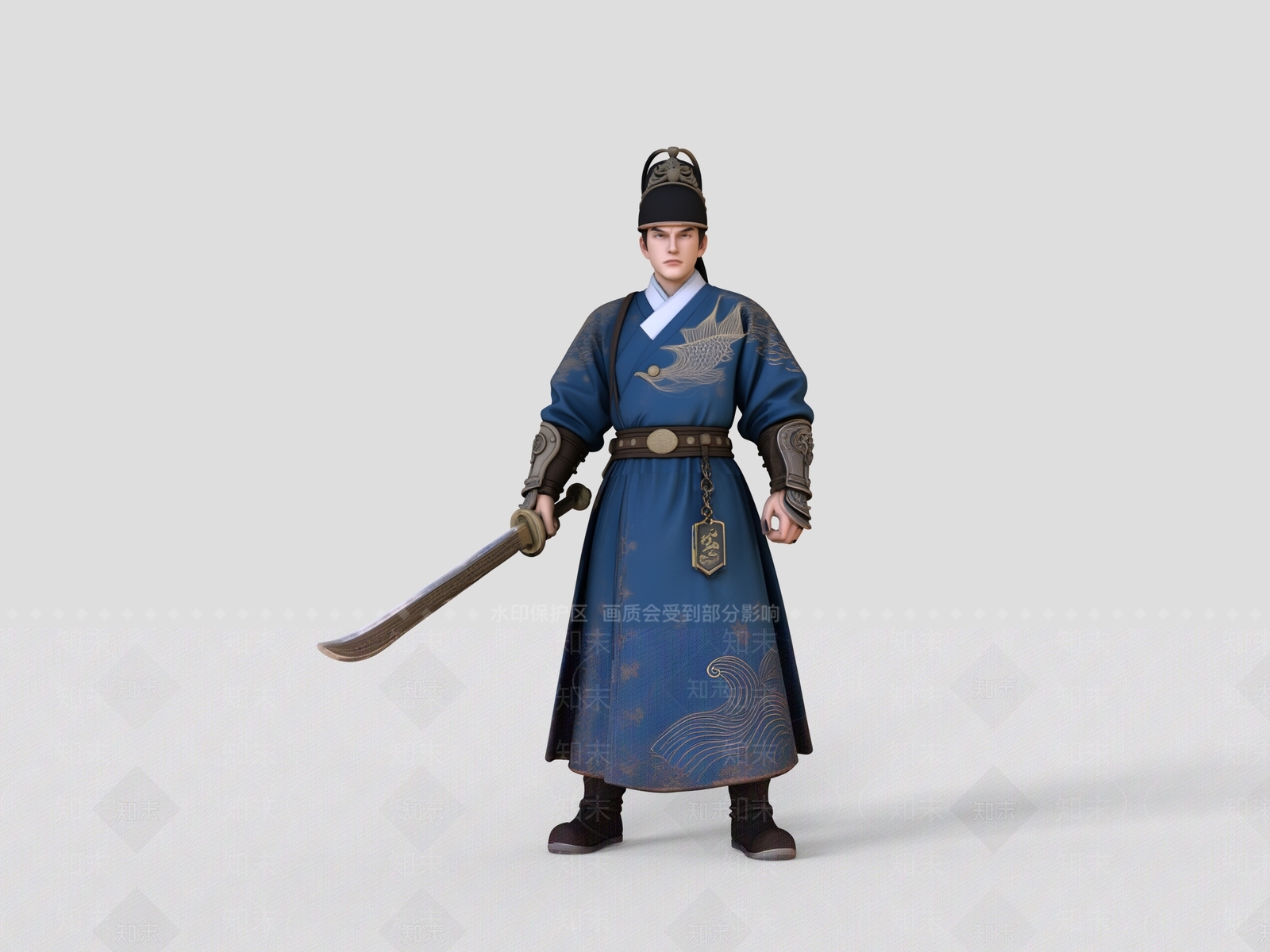 新中式虚拟人物SU模型下载【ID:1232245829】