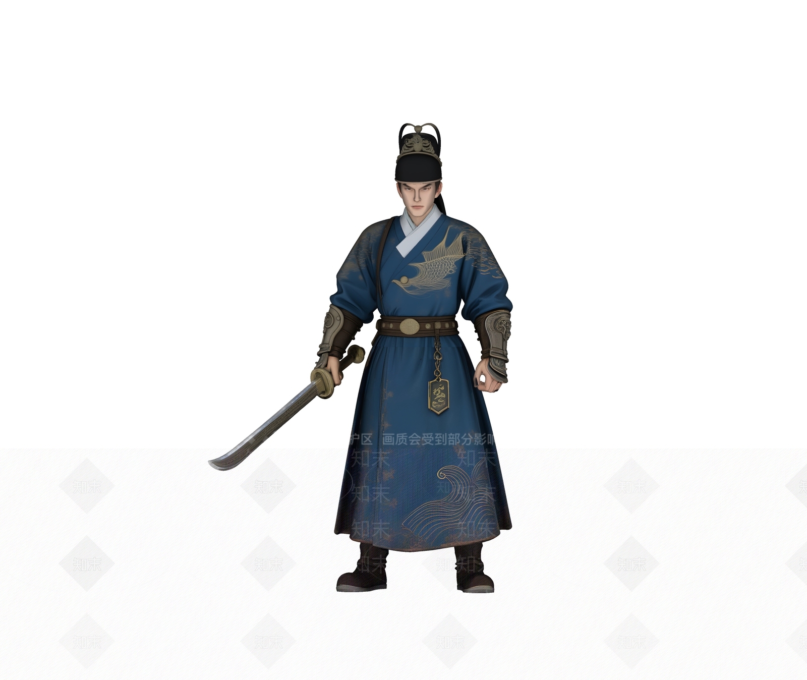 新中式虚拟人物SU模型下载【ID:1232245829】