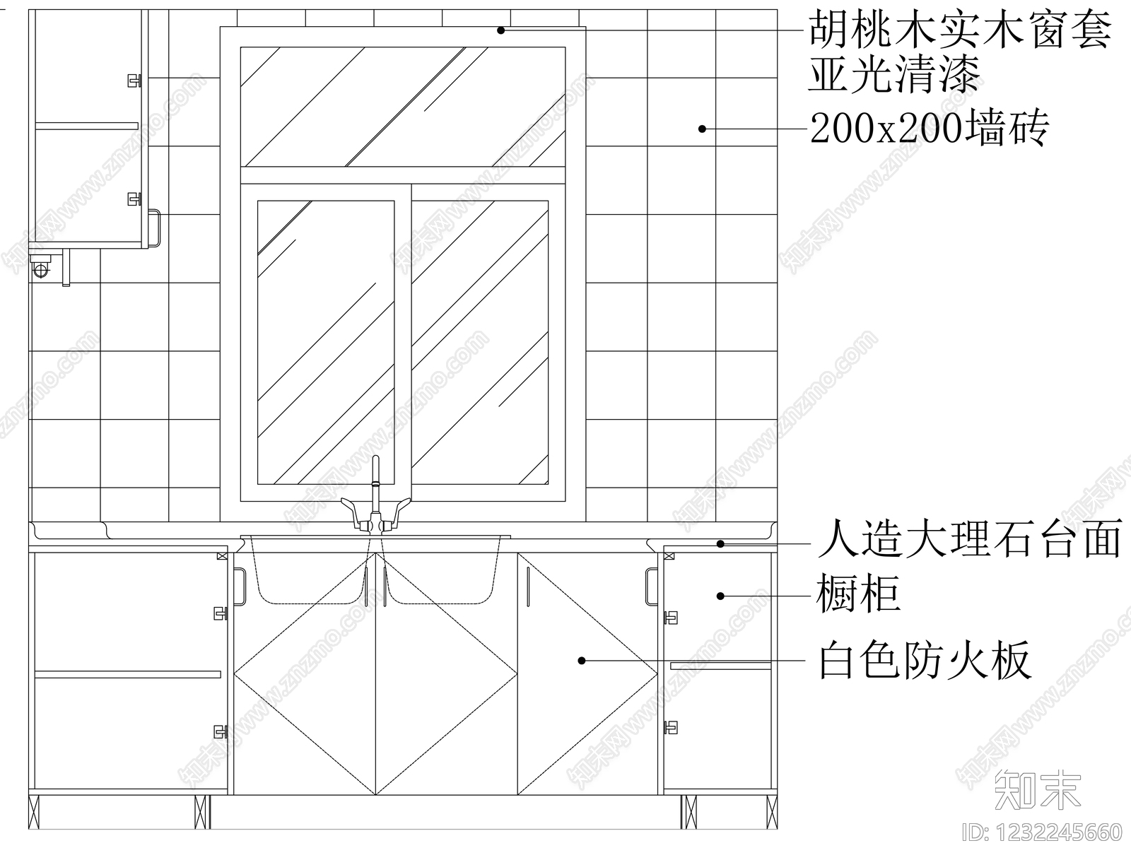 厨房cad施工图下载【ID:1232245660】