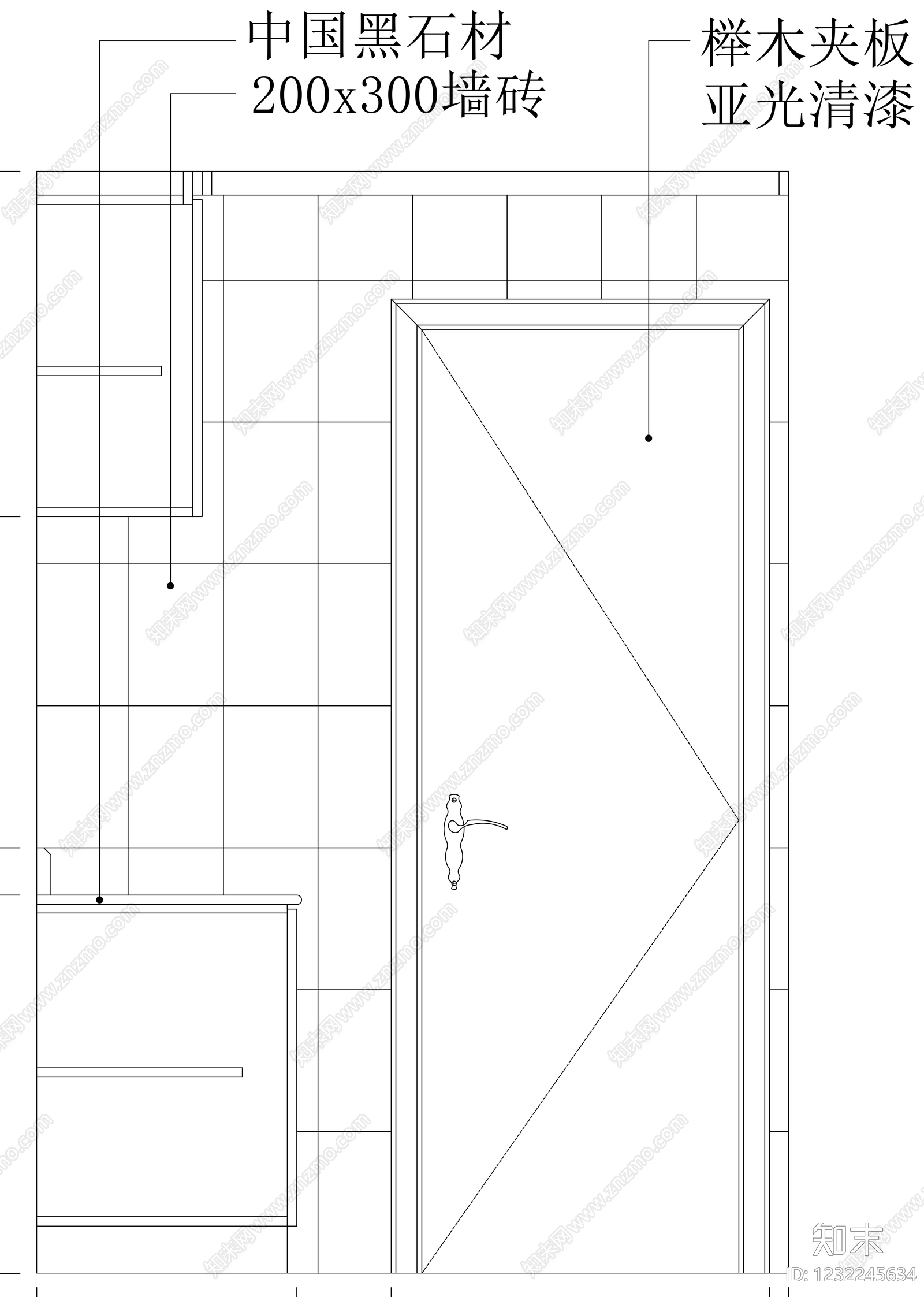 厨房cad施工图下载【ID:1232245634】