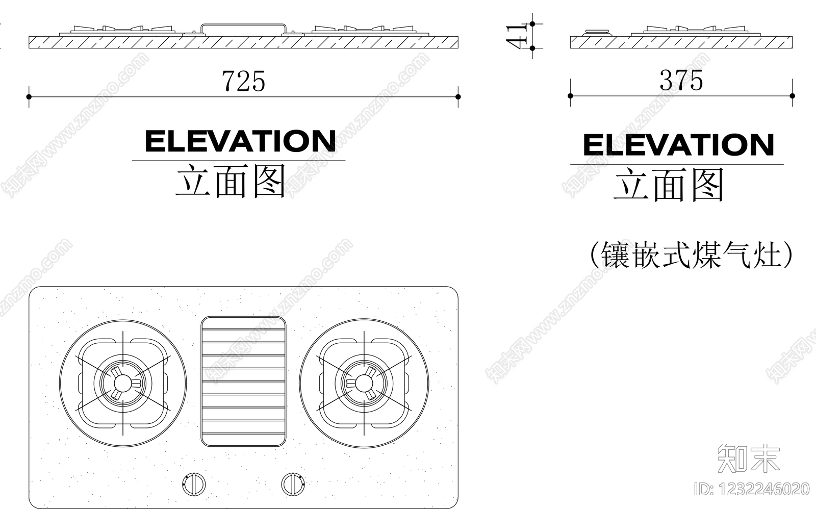 厨房设施cad施工图下载【ID:1232246020】