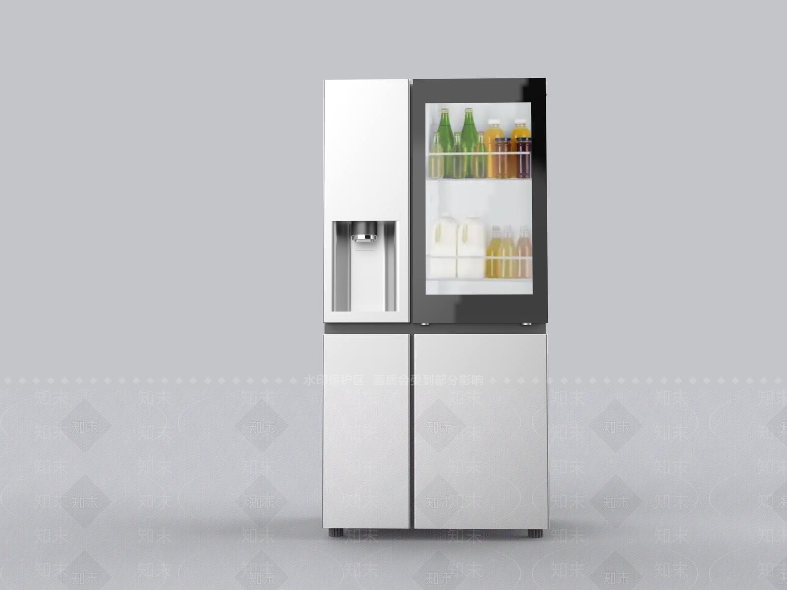 现代简约冰箱SU模型下载【ID:1232246188】