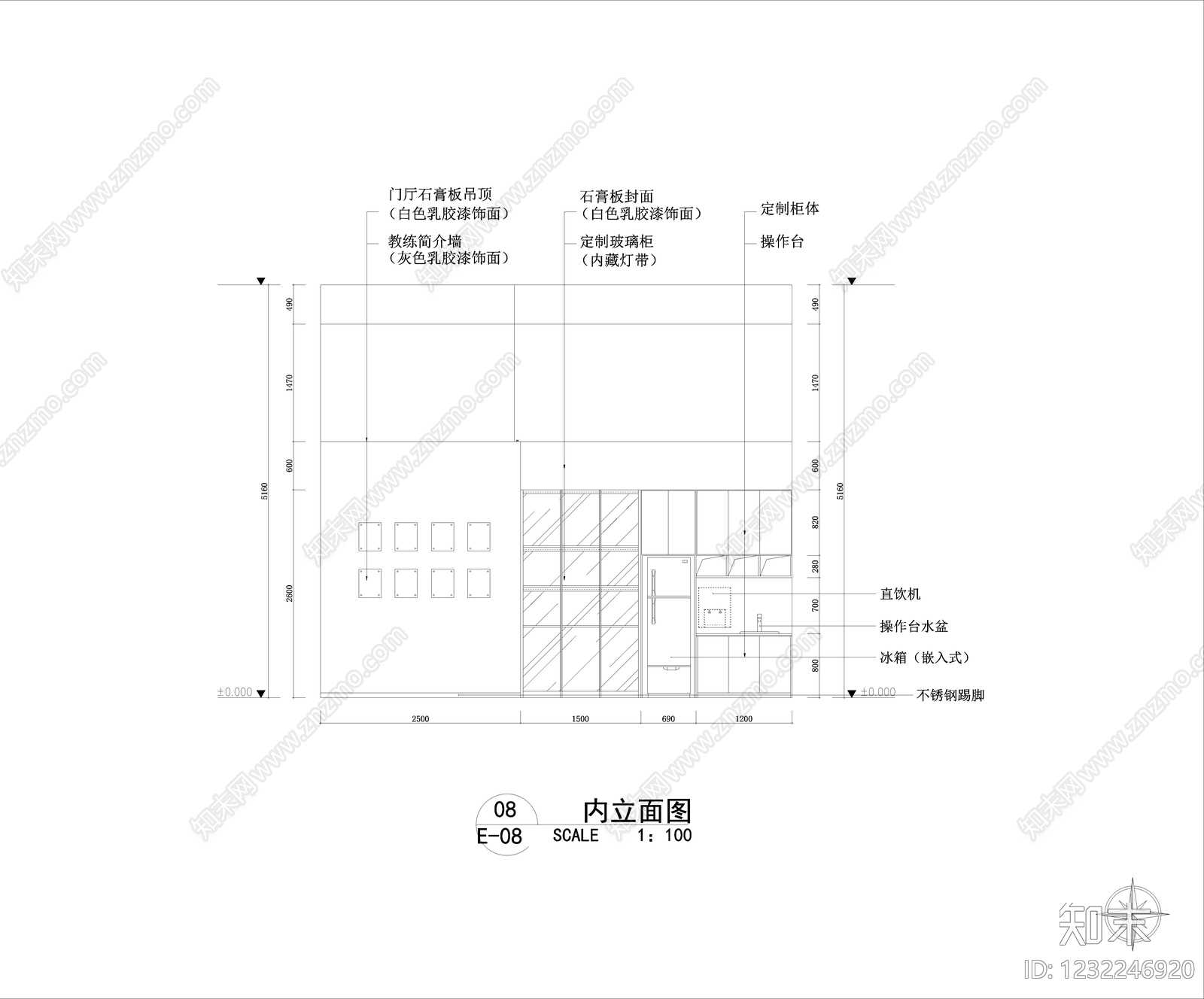 健身房cad施工图下载【ID:1232246920】