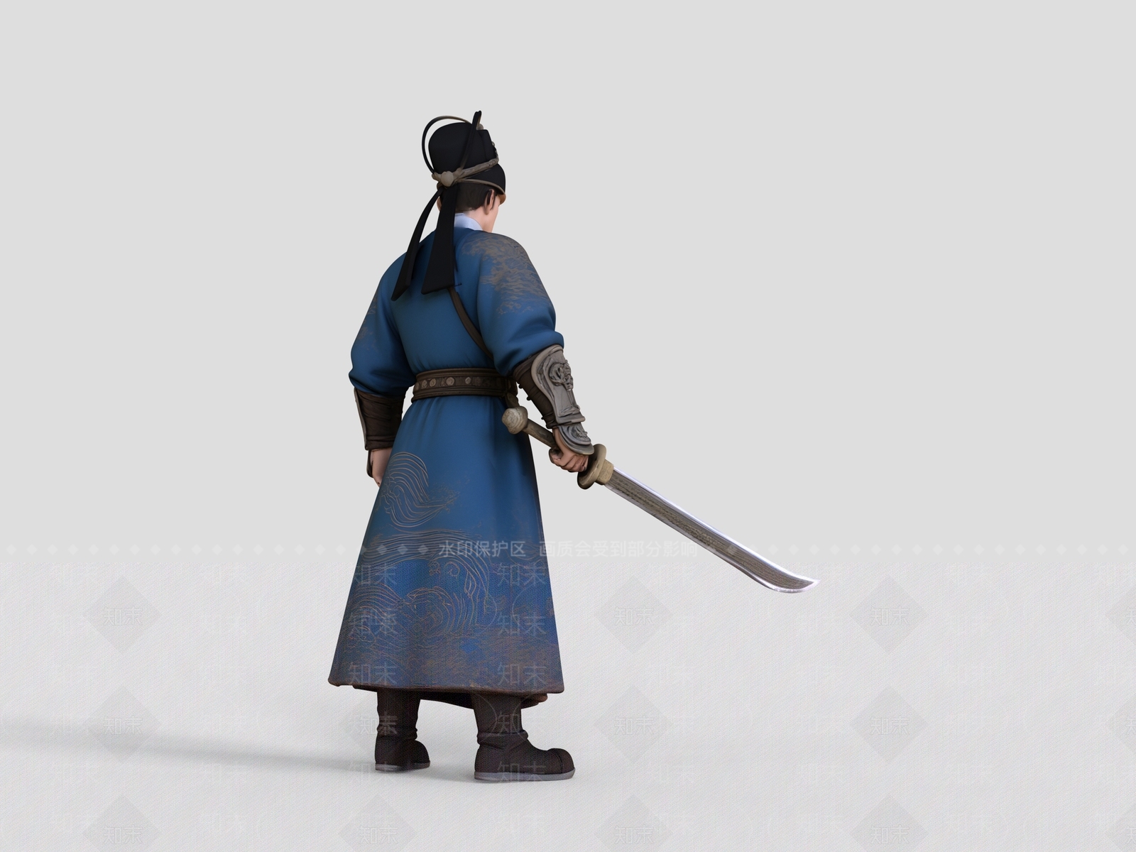 新中式虚拟人物3D模型下载【ID:1232247412】