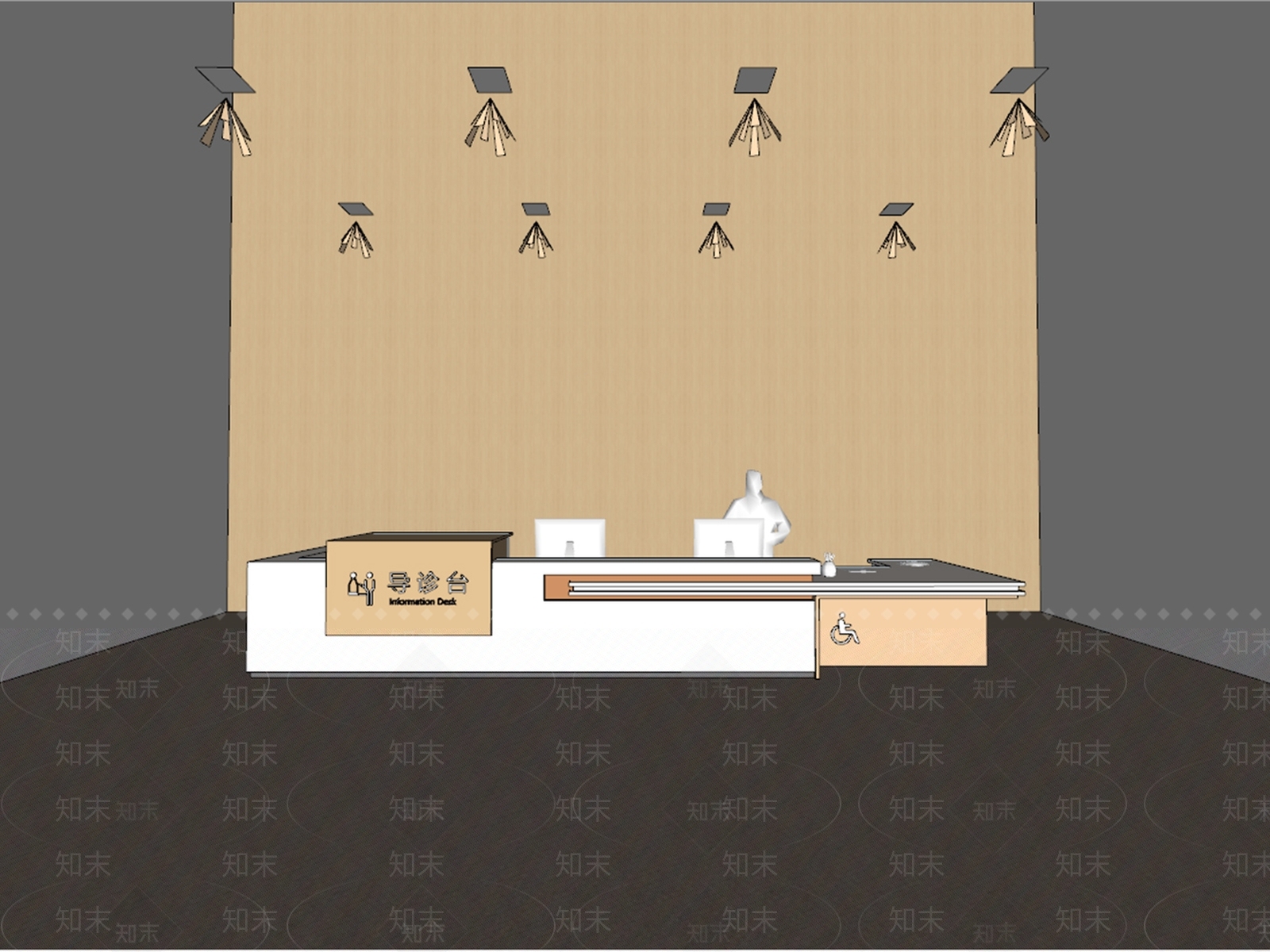 现代简约前台SU模型下载【ID:1232249218】